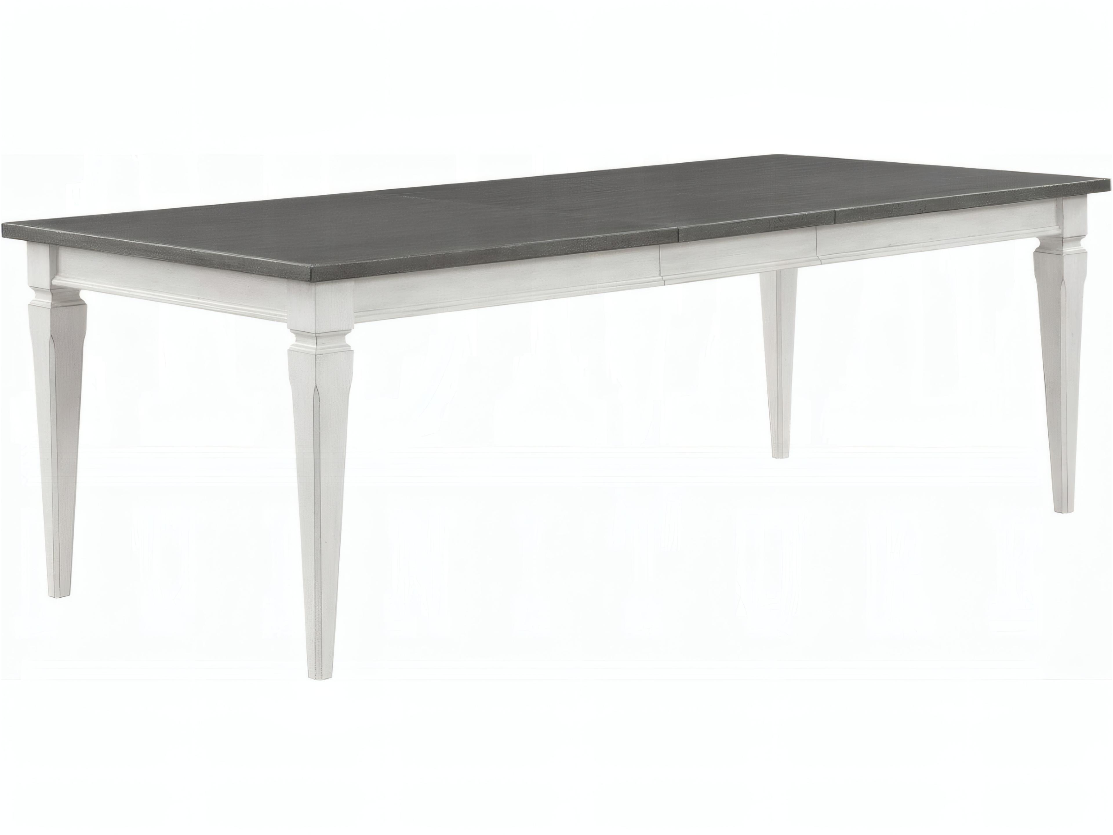 Katia Rectangular Wood Gray Weathered White Dining Table