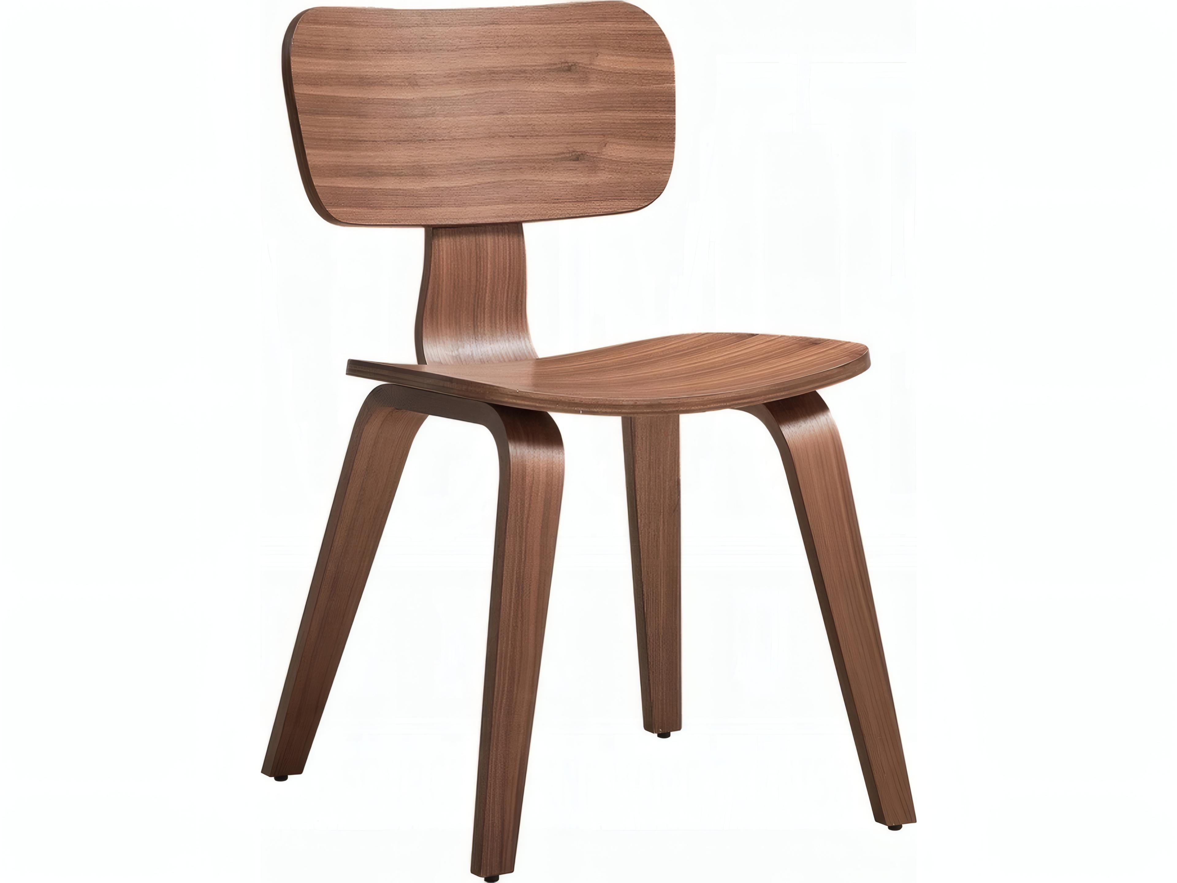 Casson Plywood Brown Armless Dining Chair Set of 2