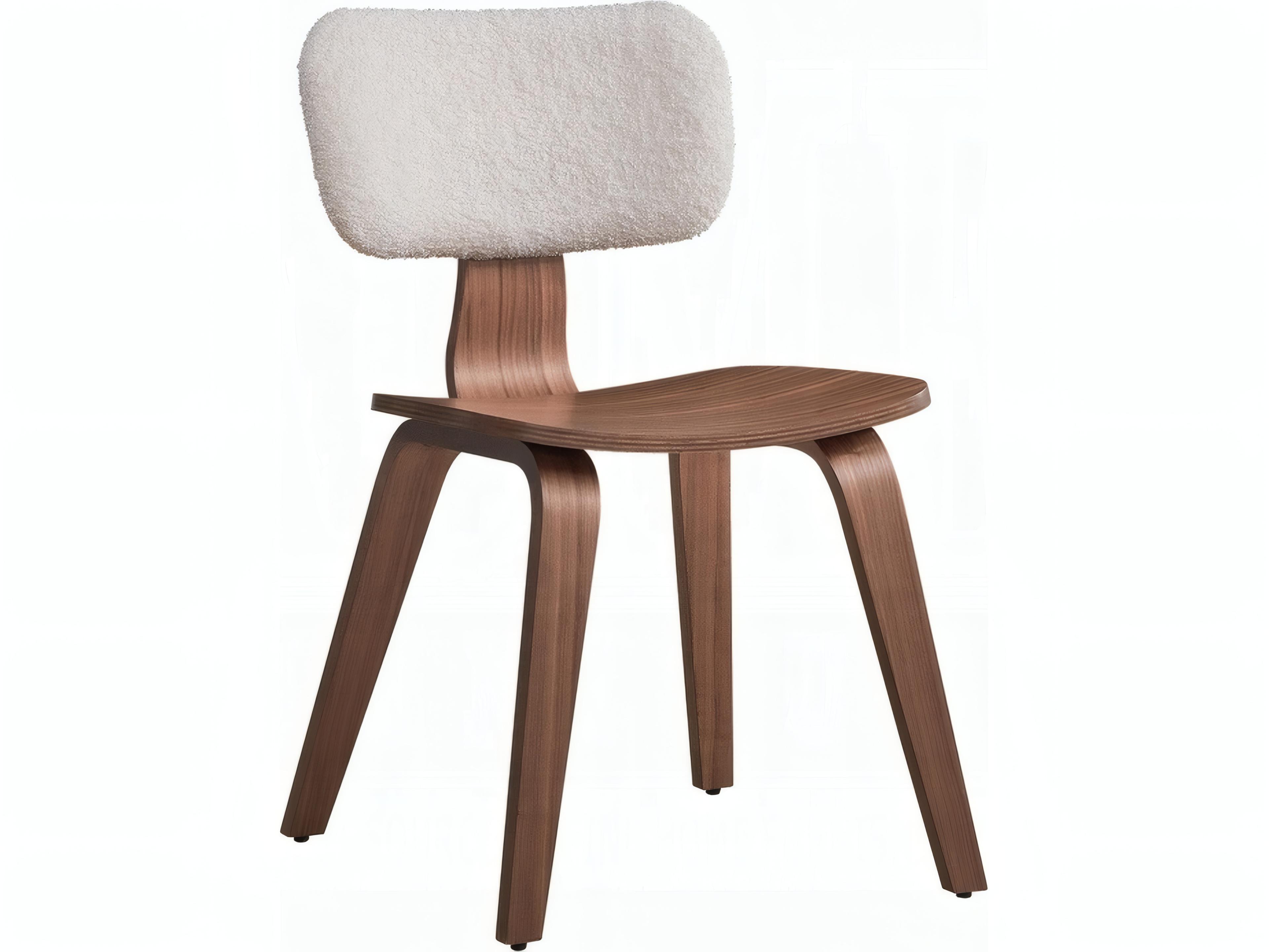 Casson Rubberwood Brown Upholstered Armless Dining Chair Set of 2