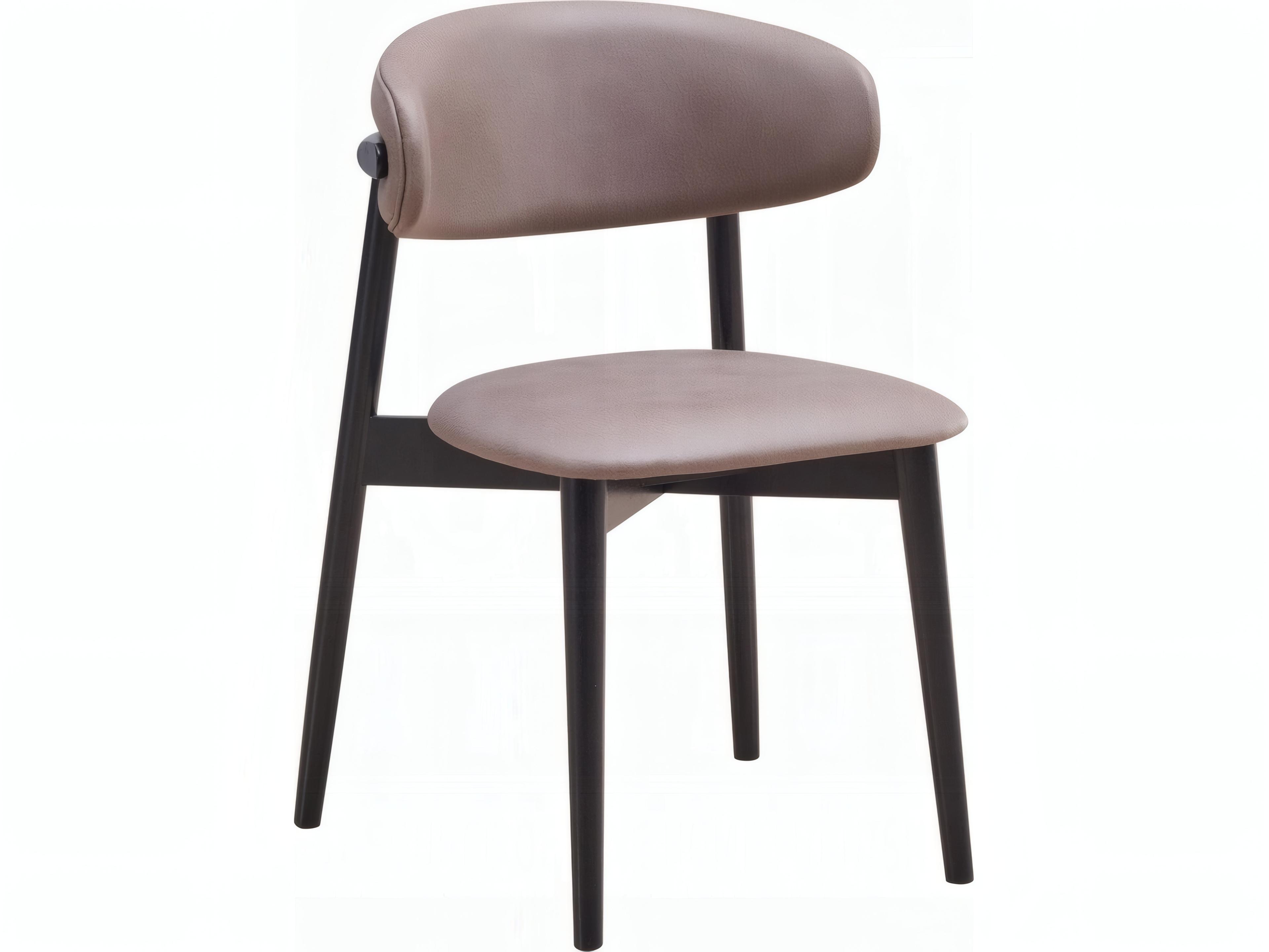 Lanae Rubberwood Gray Microfiber Upholstered Armless Dining Chair Set of 2