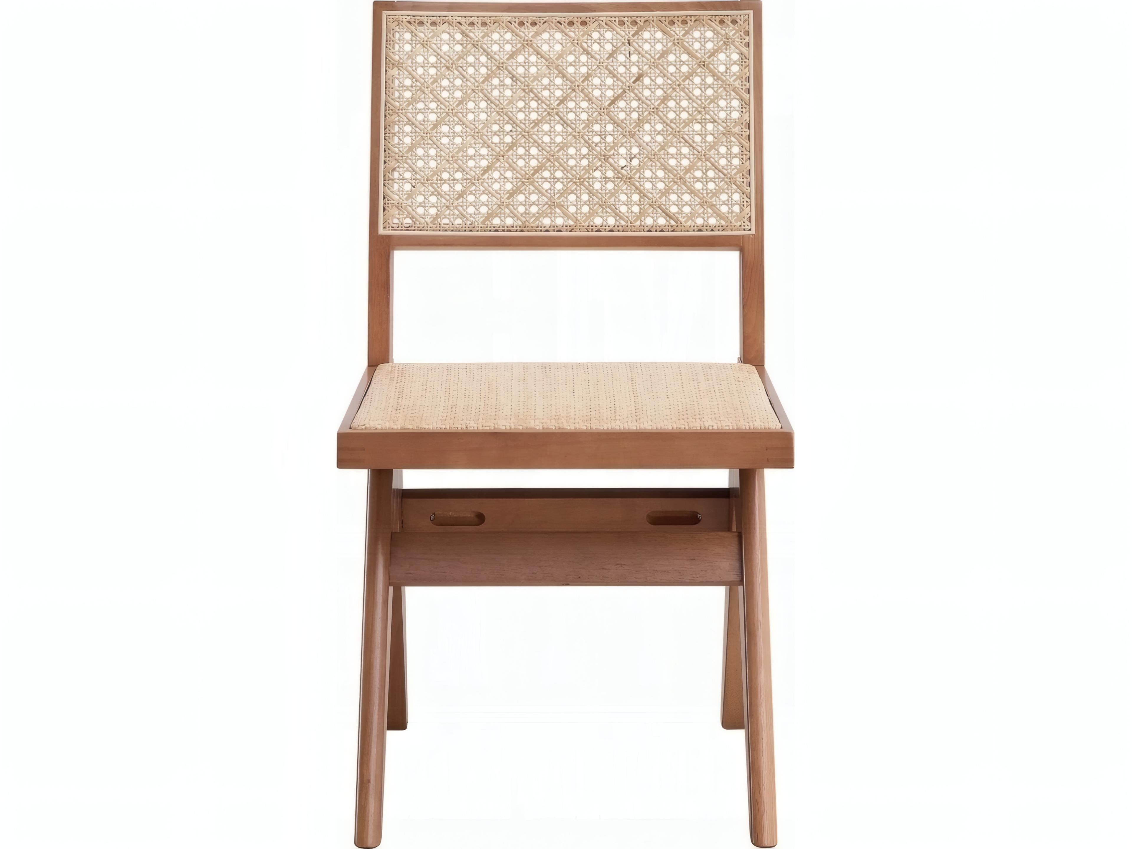 Acme Furniture Velentina Rubberwood Natural Armless Dining Chair Set of 2