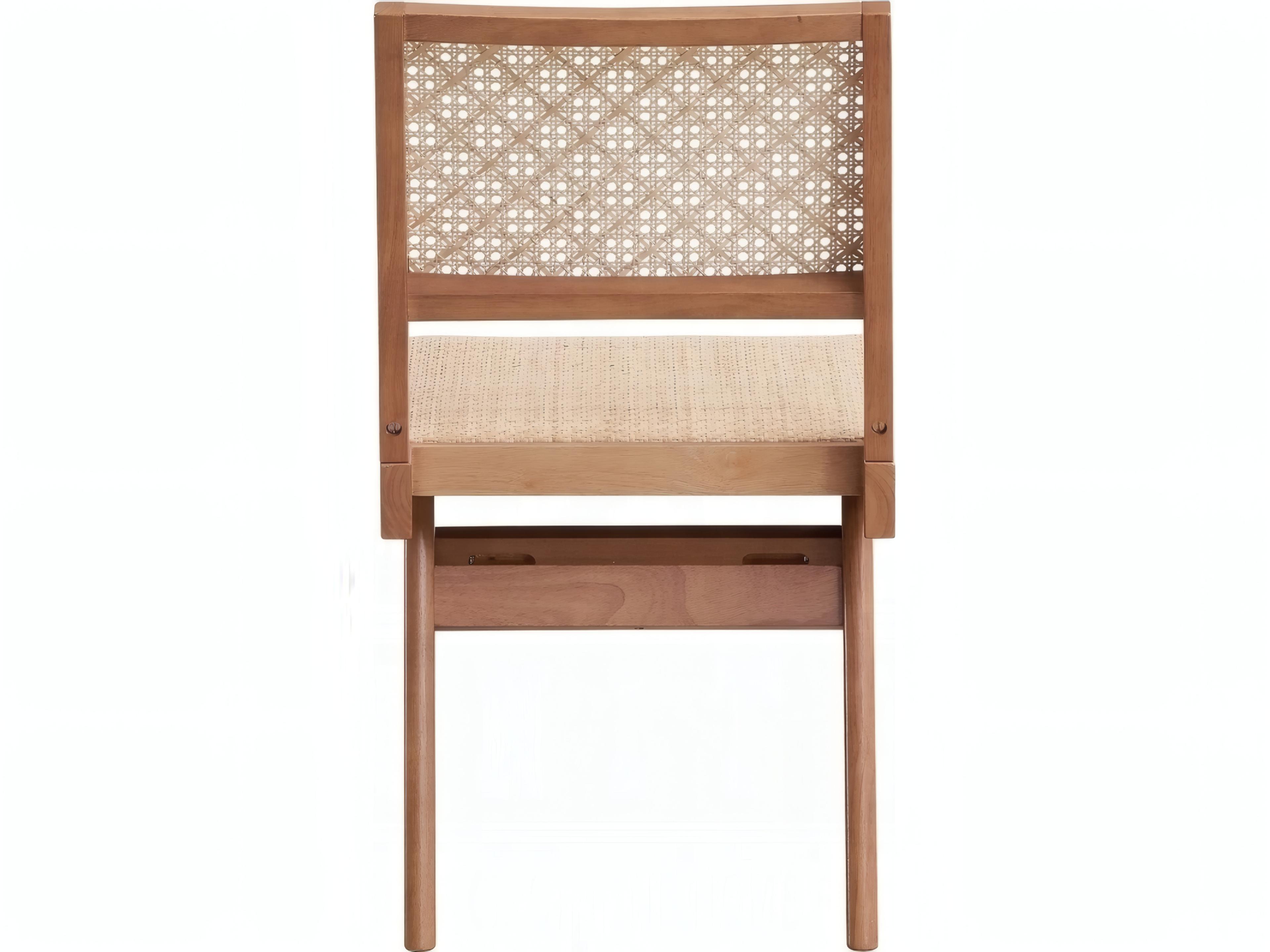 Acme Furniture Velentina Rubberwood Natural Armless Dining Chair Set of 2