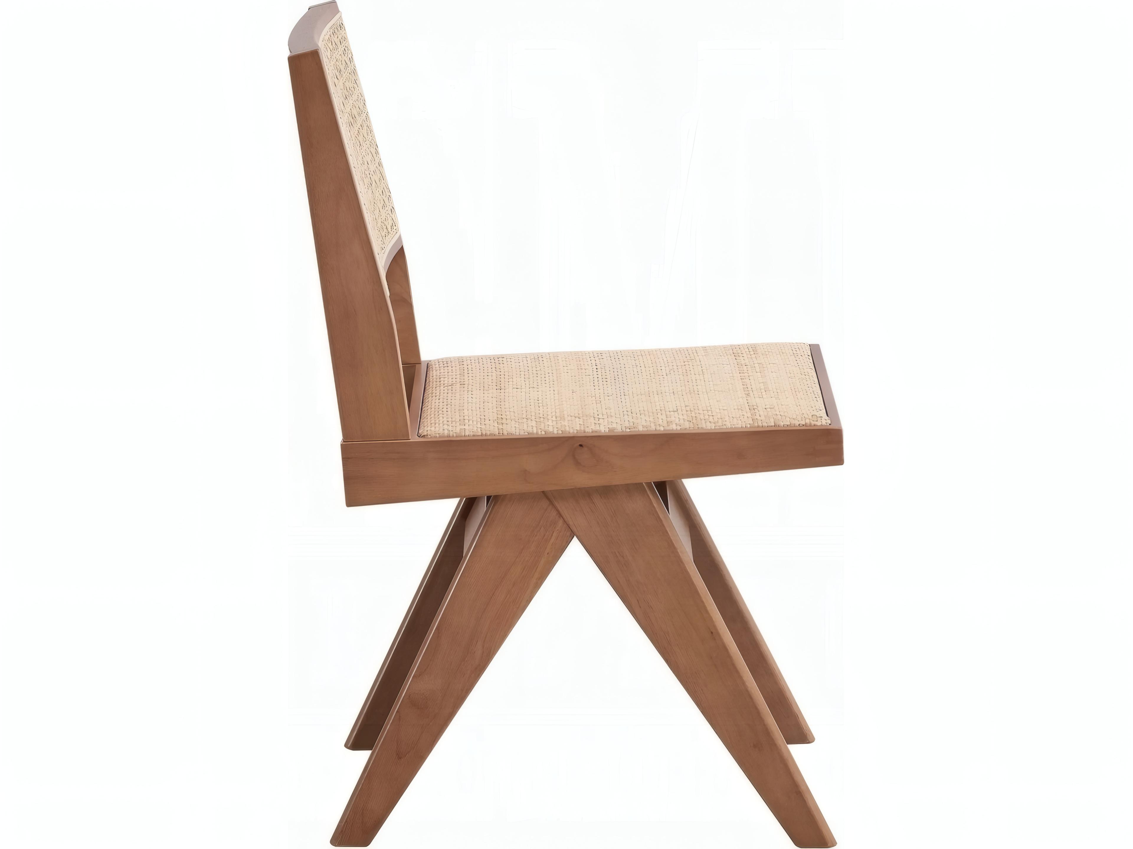 Acme Furniture Velentina Rubberwood Natural Armless Dining Chair Set of 2