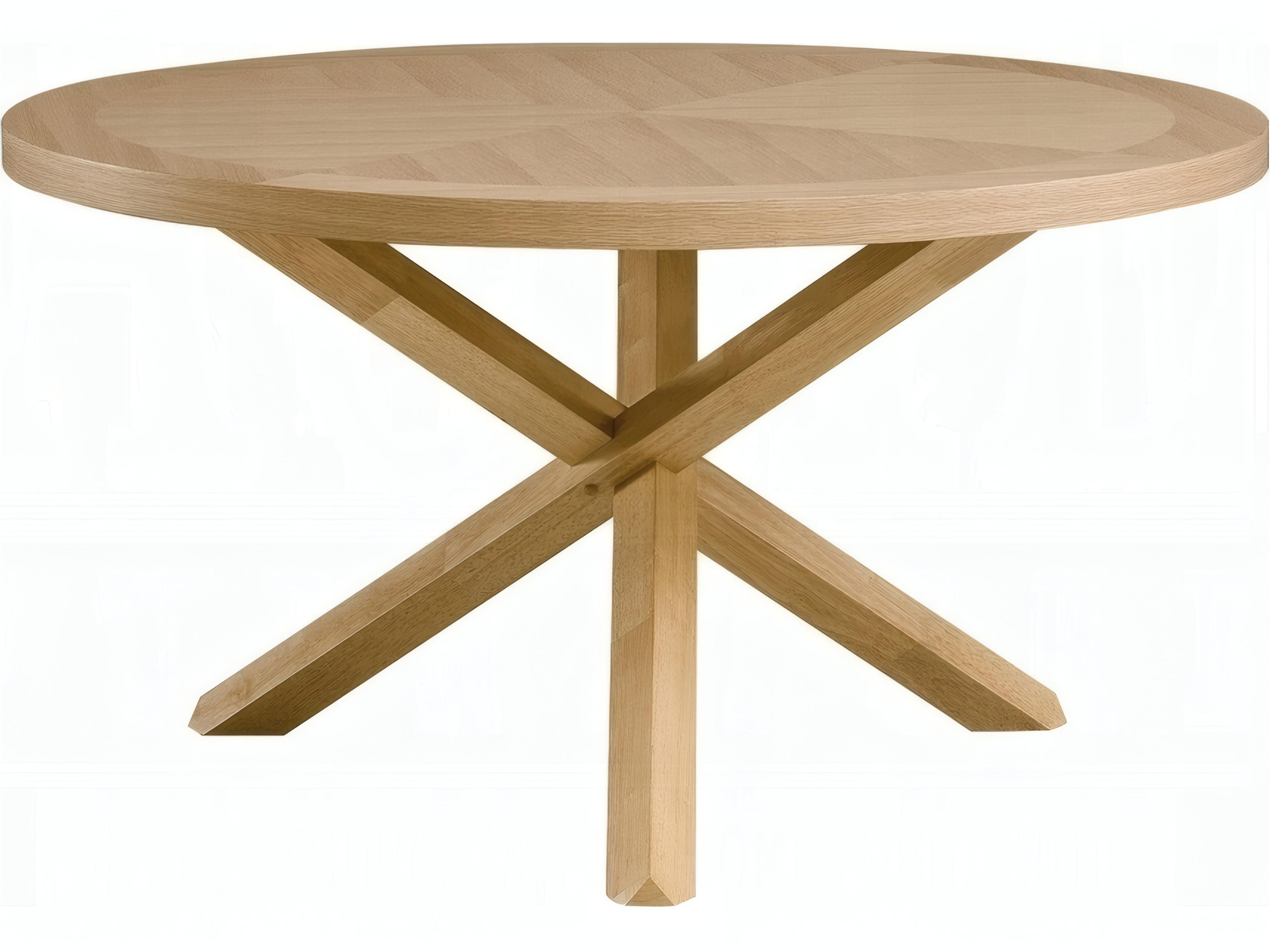 Kasem Round Wood Oak Dining Table