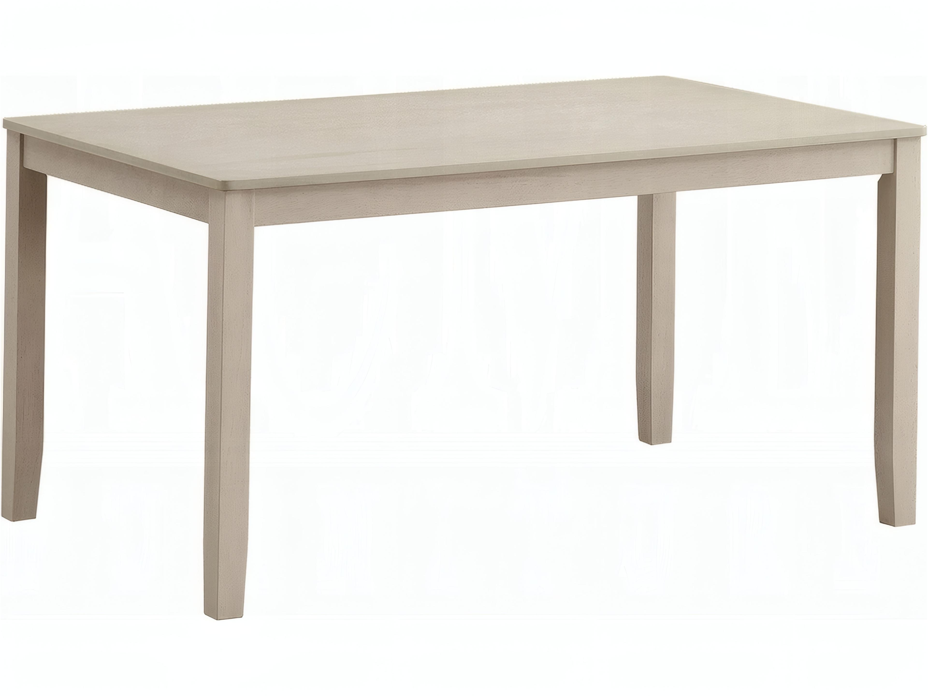 Ferris Rectangular Wood Antique Bone White Dining Table