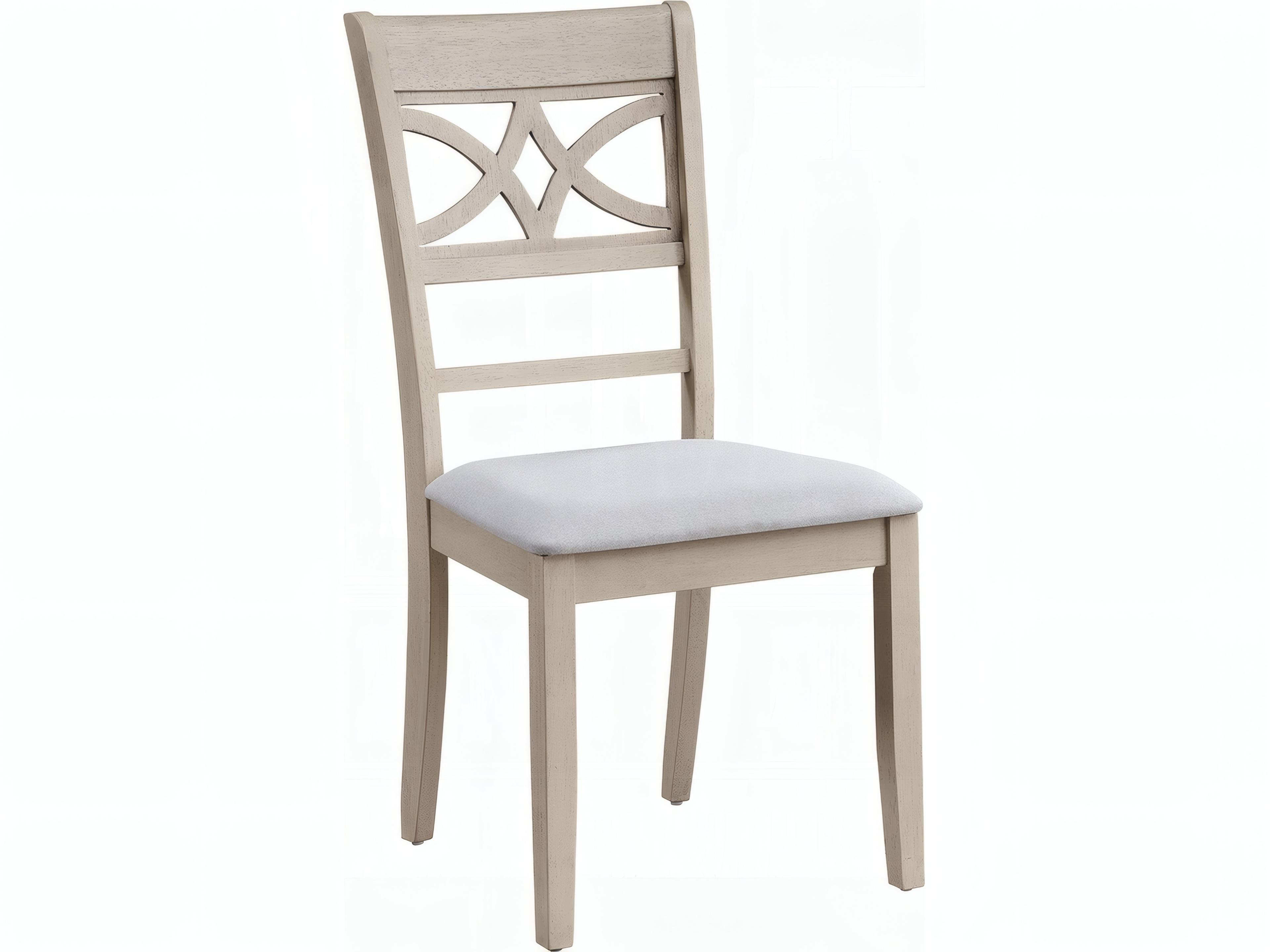 Ferris Plywood Beige Upholstered Armless Dining Chair Set of 2