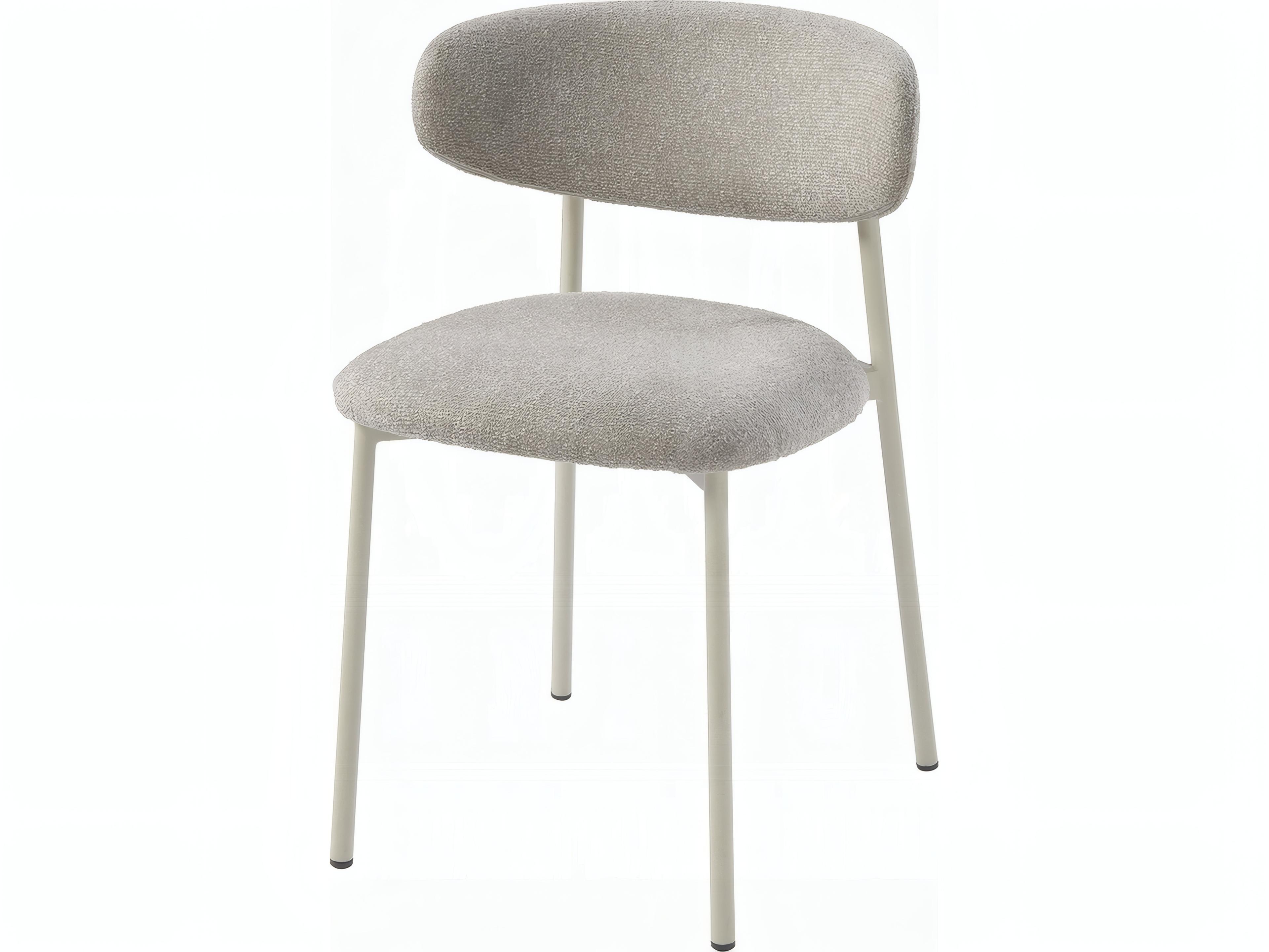 Gray Upholstered Armless Dining Chair Set of 2