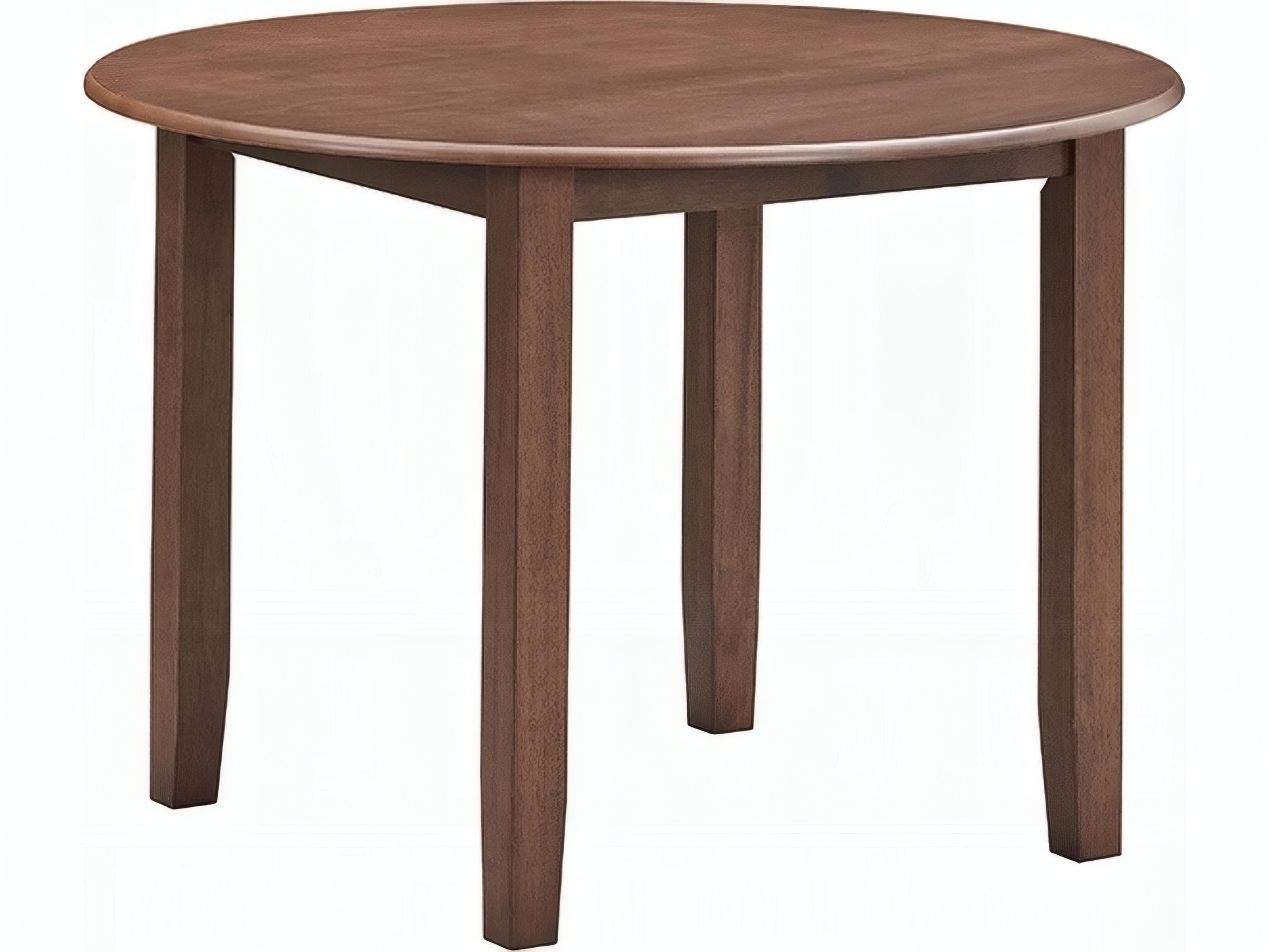 Ferris Round Wood Brown Dining Table