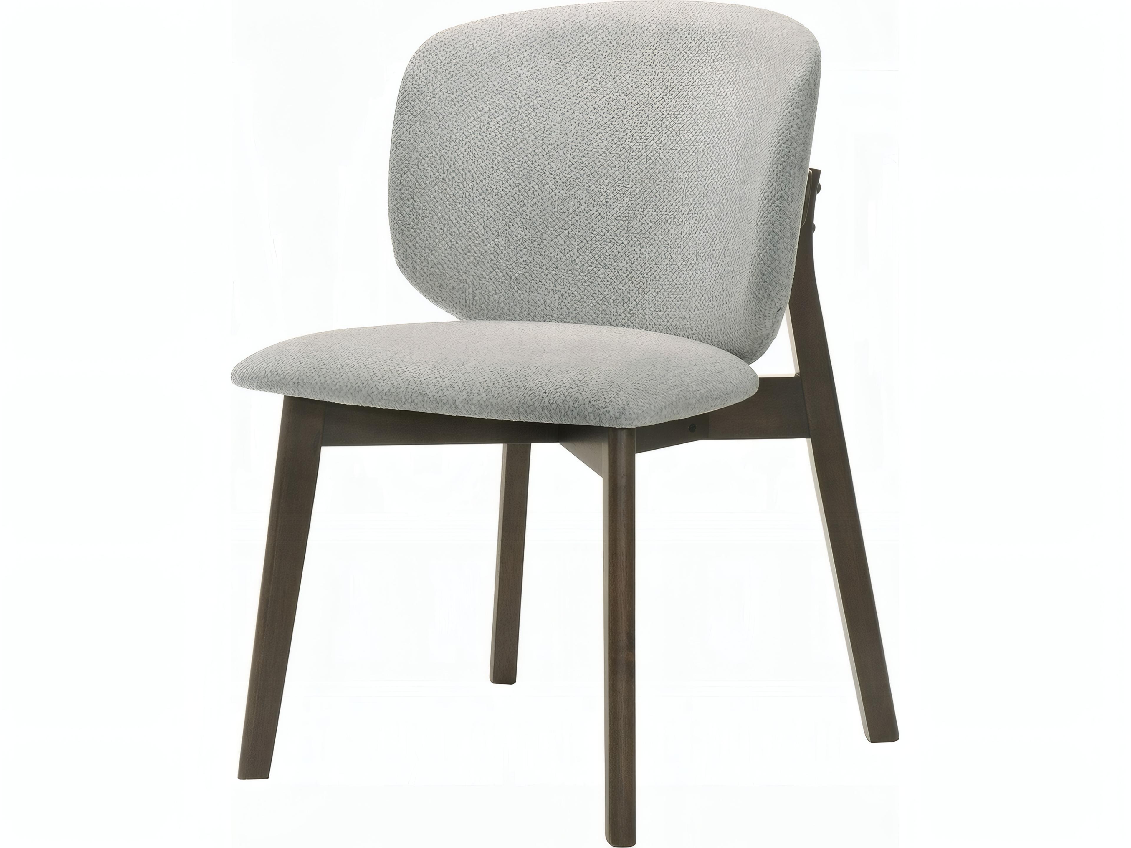 Mallin Rubberwood Gray Upholstered Armless Dining Chair Set of 2