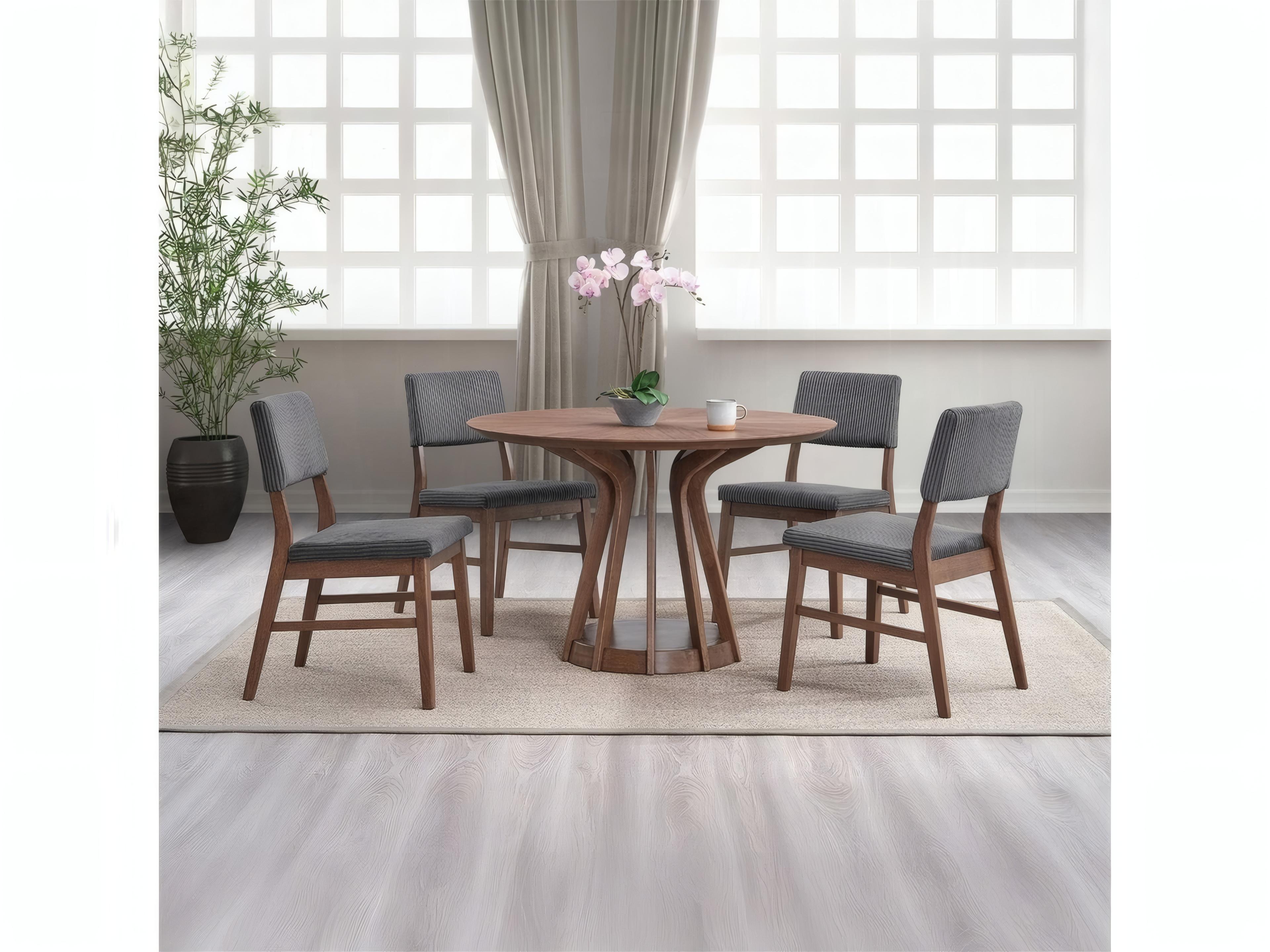 Acme Furniture Seda Round Wood Walnut Dining Table