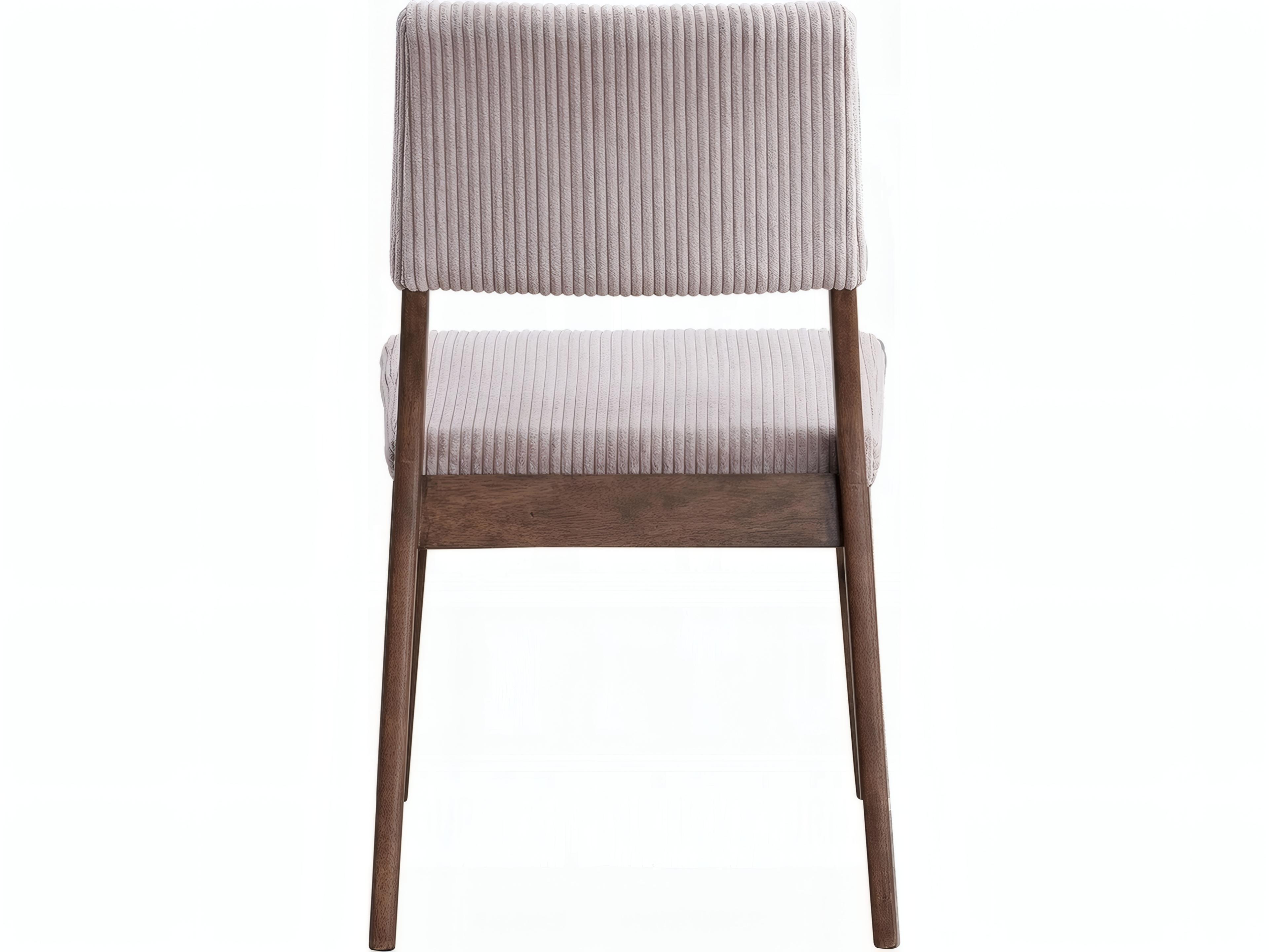 Acme Furniture Seda Rubberwood Brown Upholstered Armless Dining Chair Set of 2