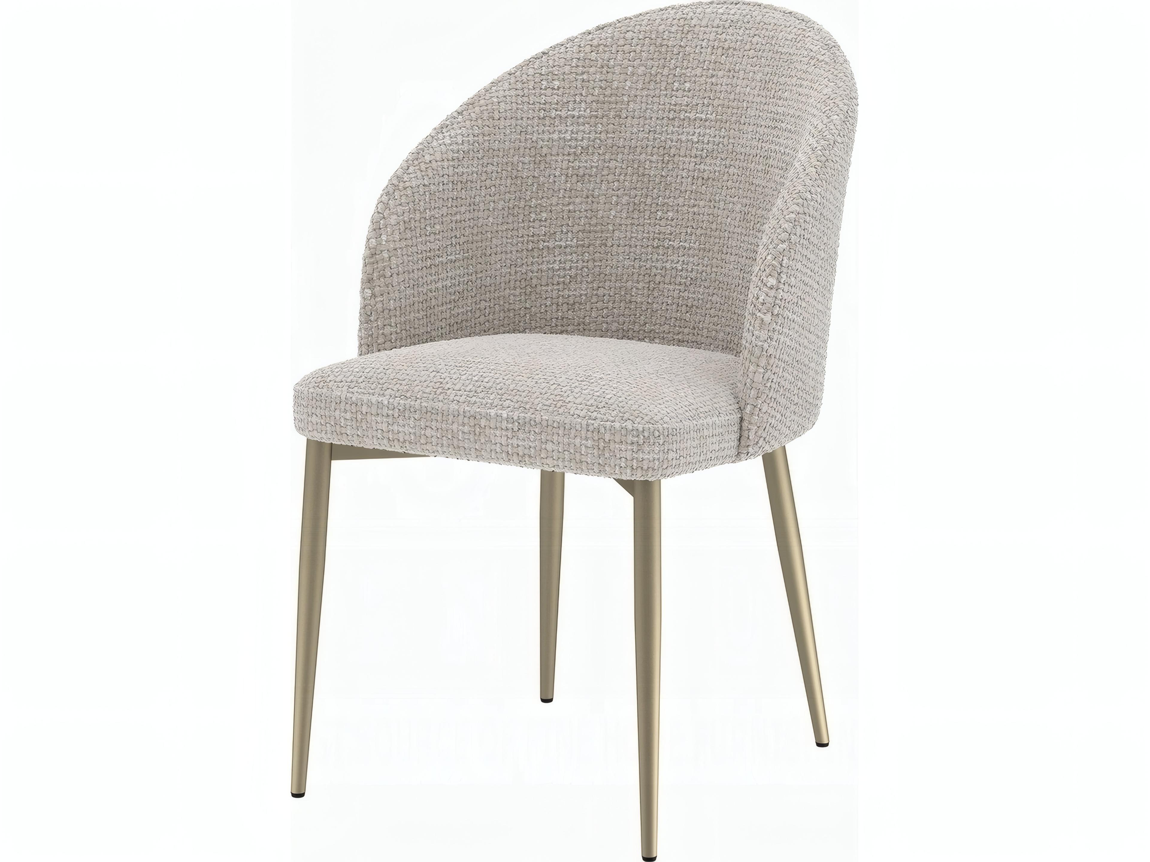 Acme Furniture Cora Plywood Champagne Upholstered Armless Dining Chair Set of 2