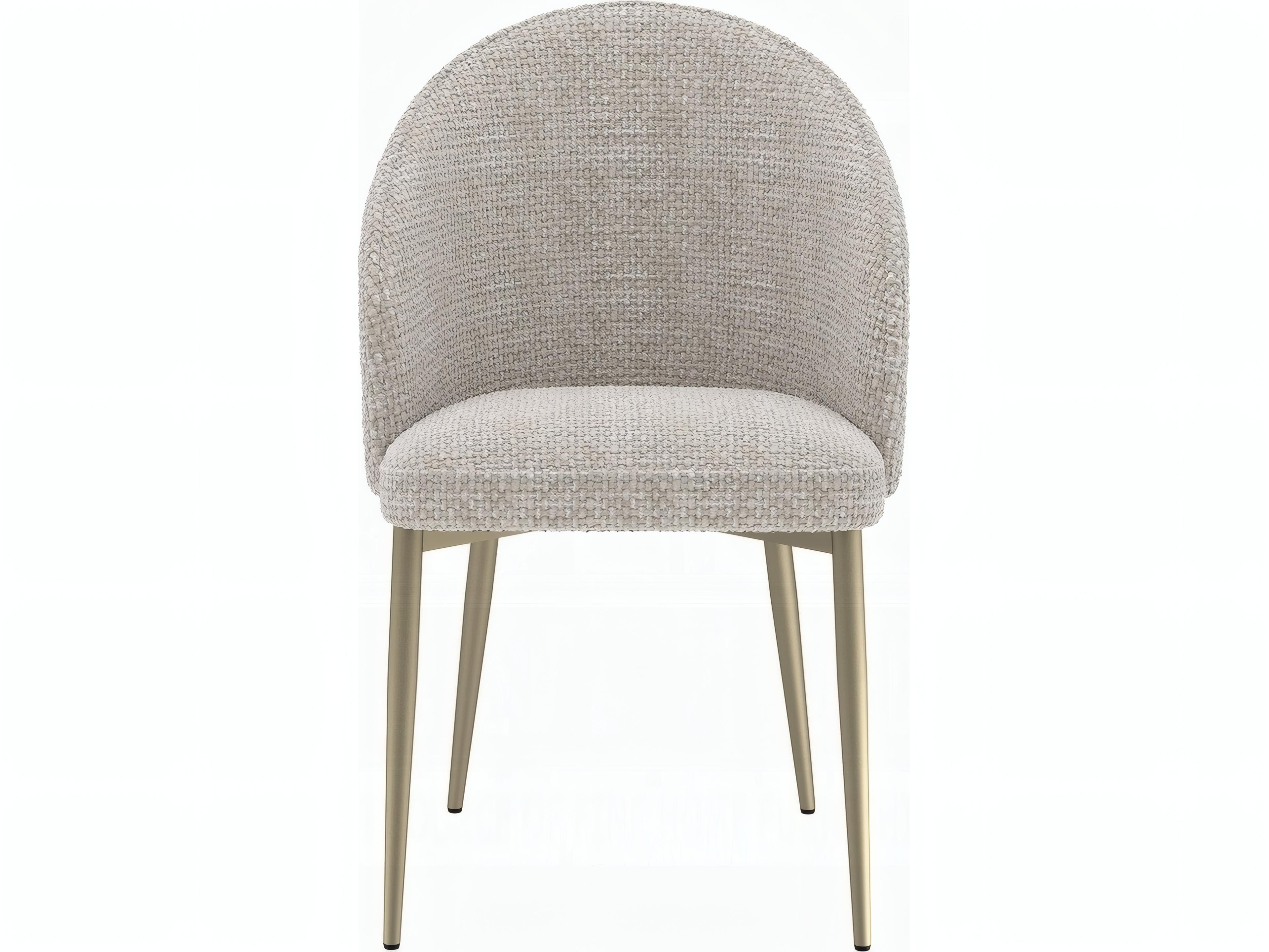 Acme Furniture Cora Plywood Champagne Upholstered Armless Dining Chair Set of 2