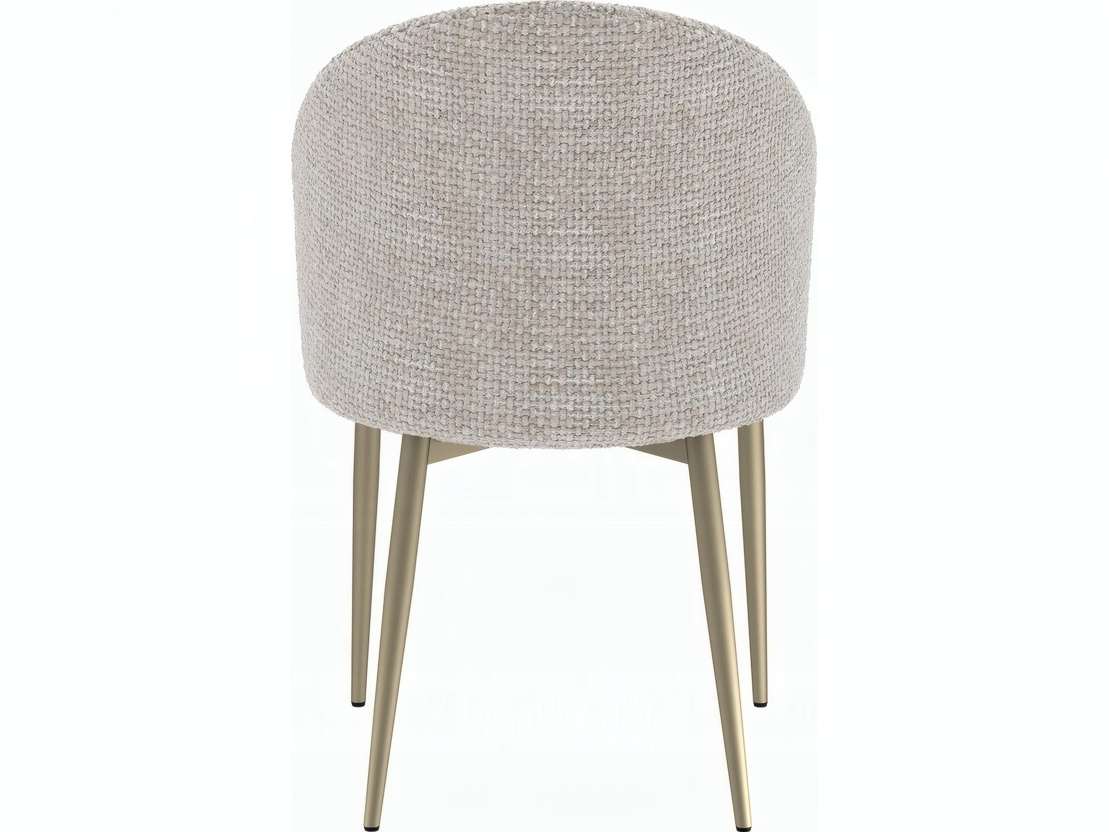 Acme Furniture Cora Plywood Champagne Upholstered Armless Dining Chair Set of 2