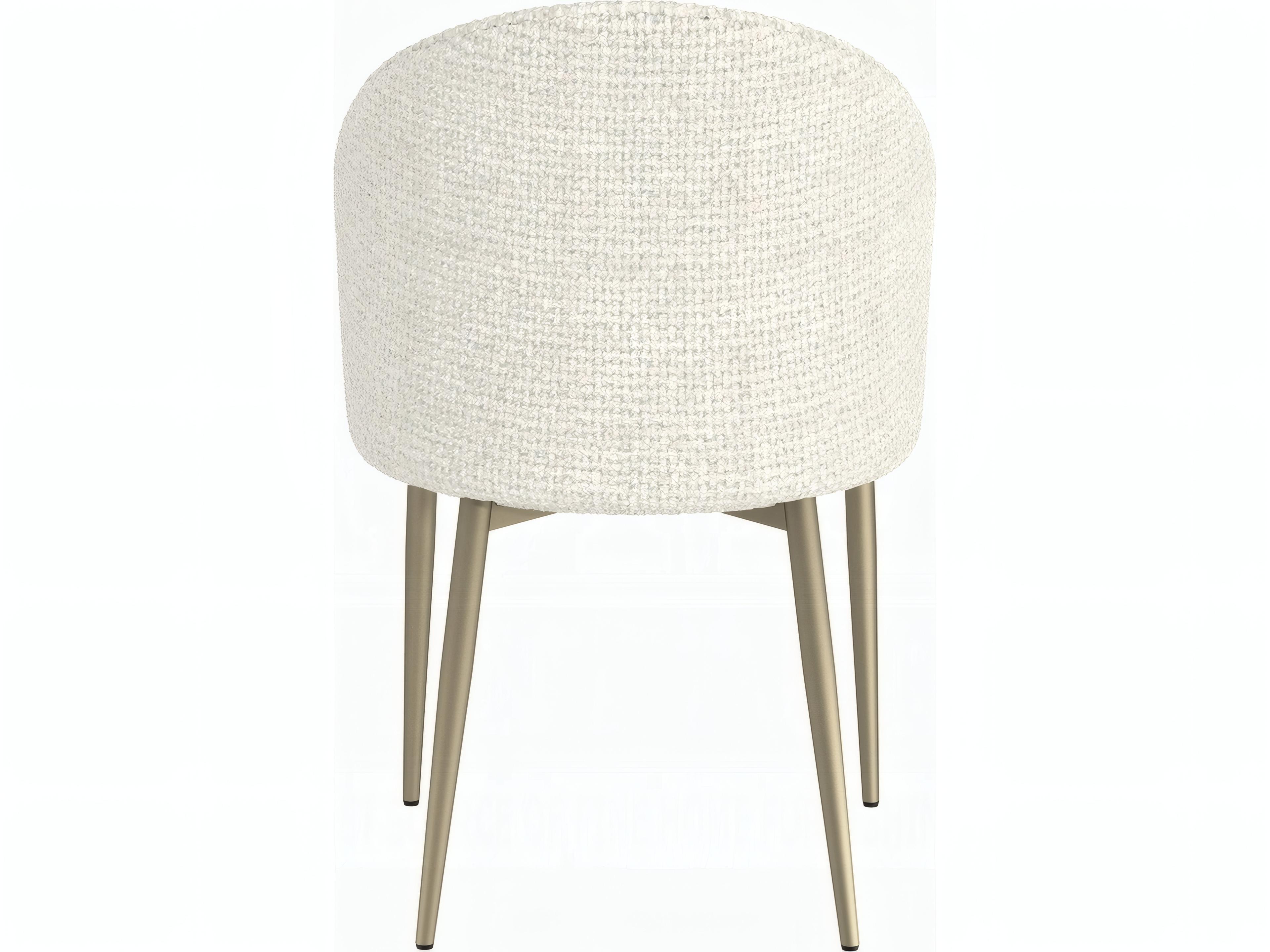 Acme Furniture Cora Plywood White Upholstered Armless Dining Chair Set of 2