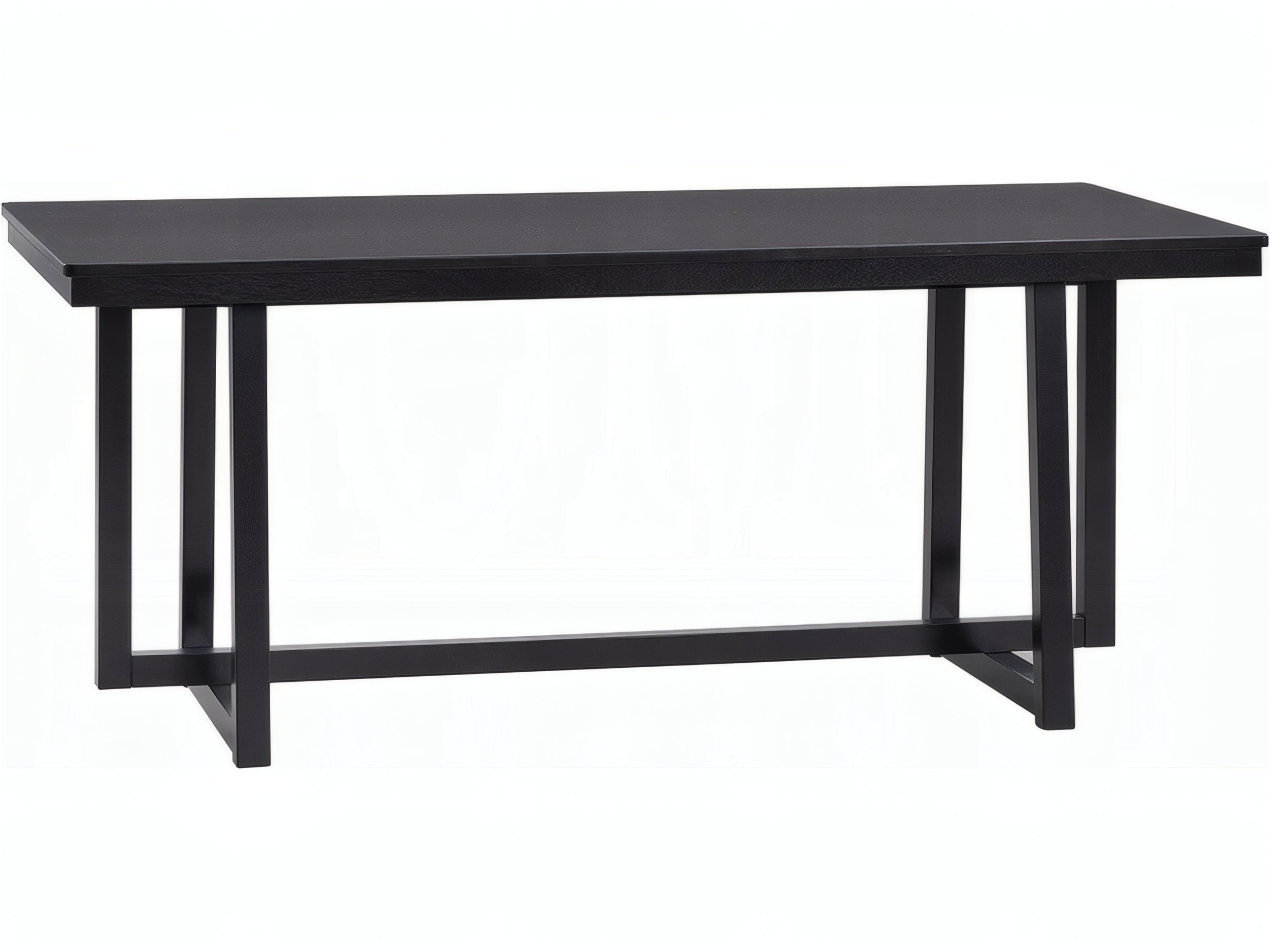 Kini Rectangular Wood Black Dining Table