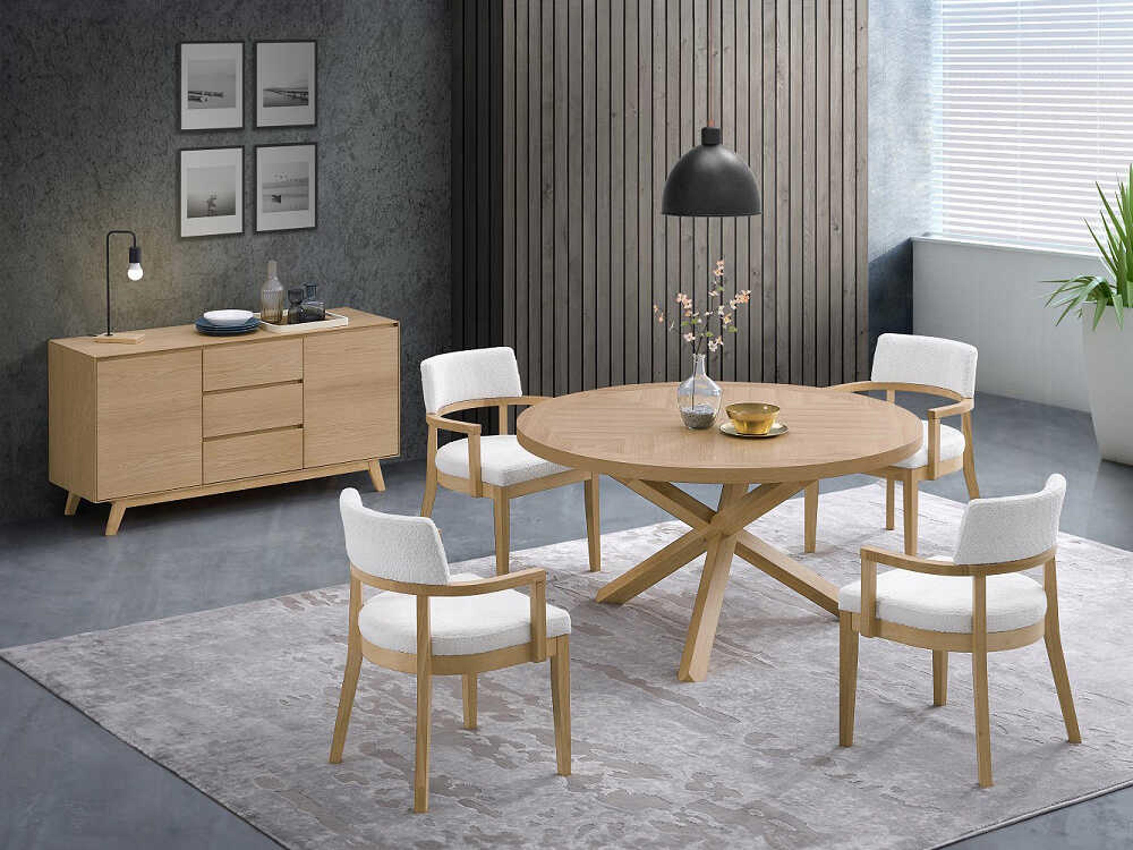 Kasem Oak Wood Dining Room Set