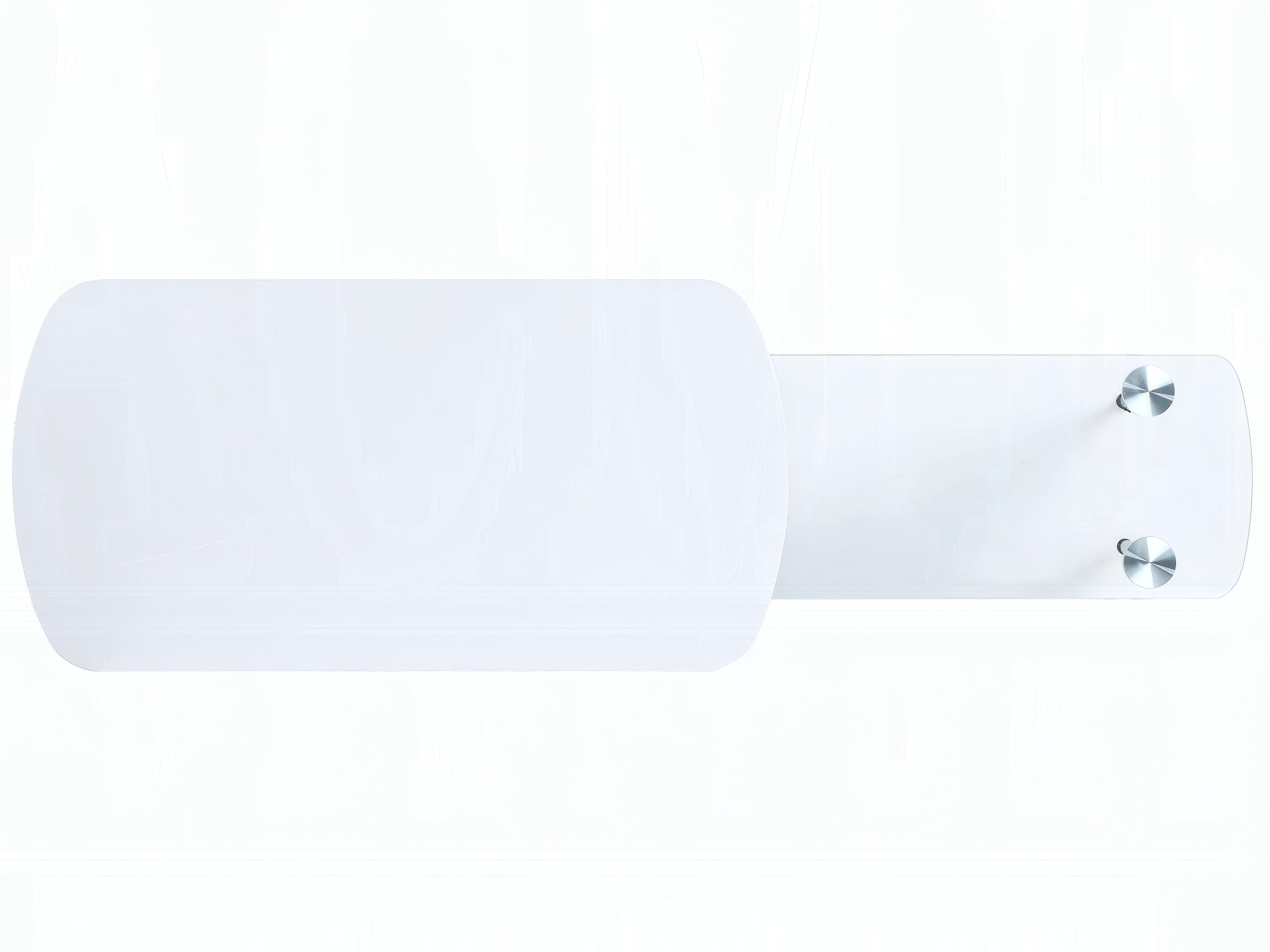 Acme Furniture Patina Rectangular Wood White Chrome Coffee Table