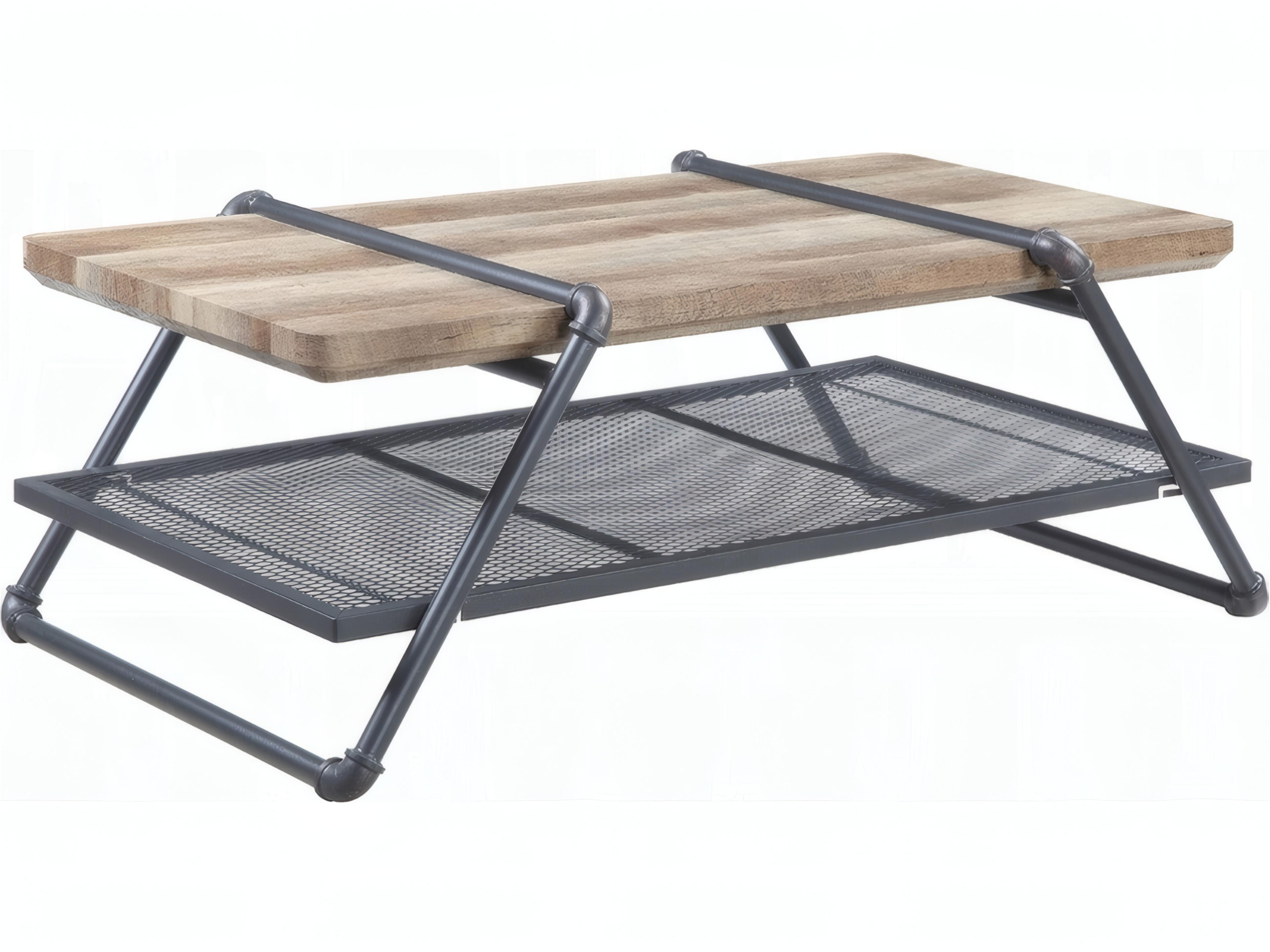 Brantley Rectangular Wood Oak Sandy Gray Coffee Table