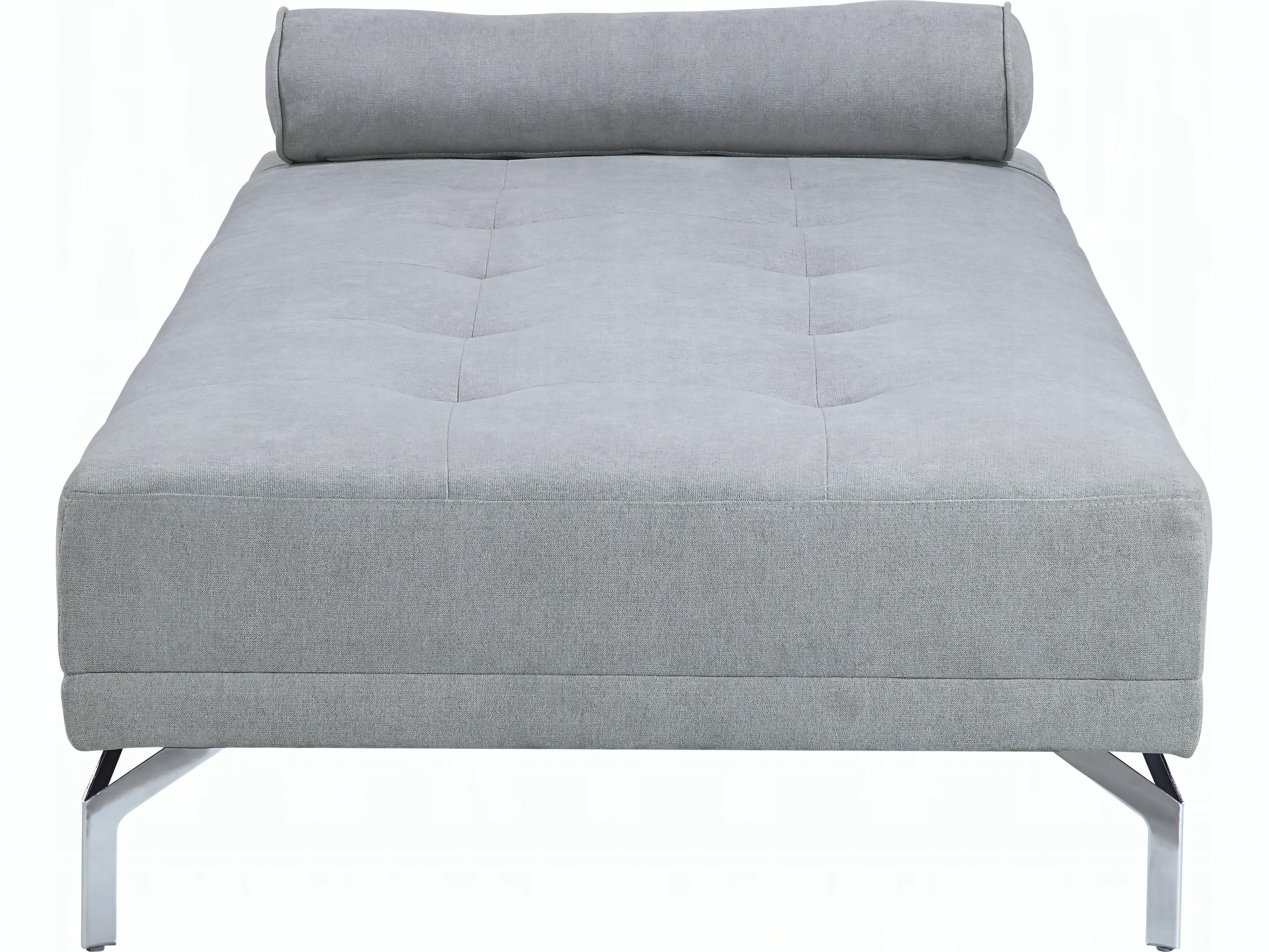 Acme Furniture Gray Melange Velvet Plywood Upholstered Daybed Bed