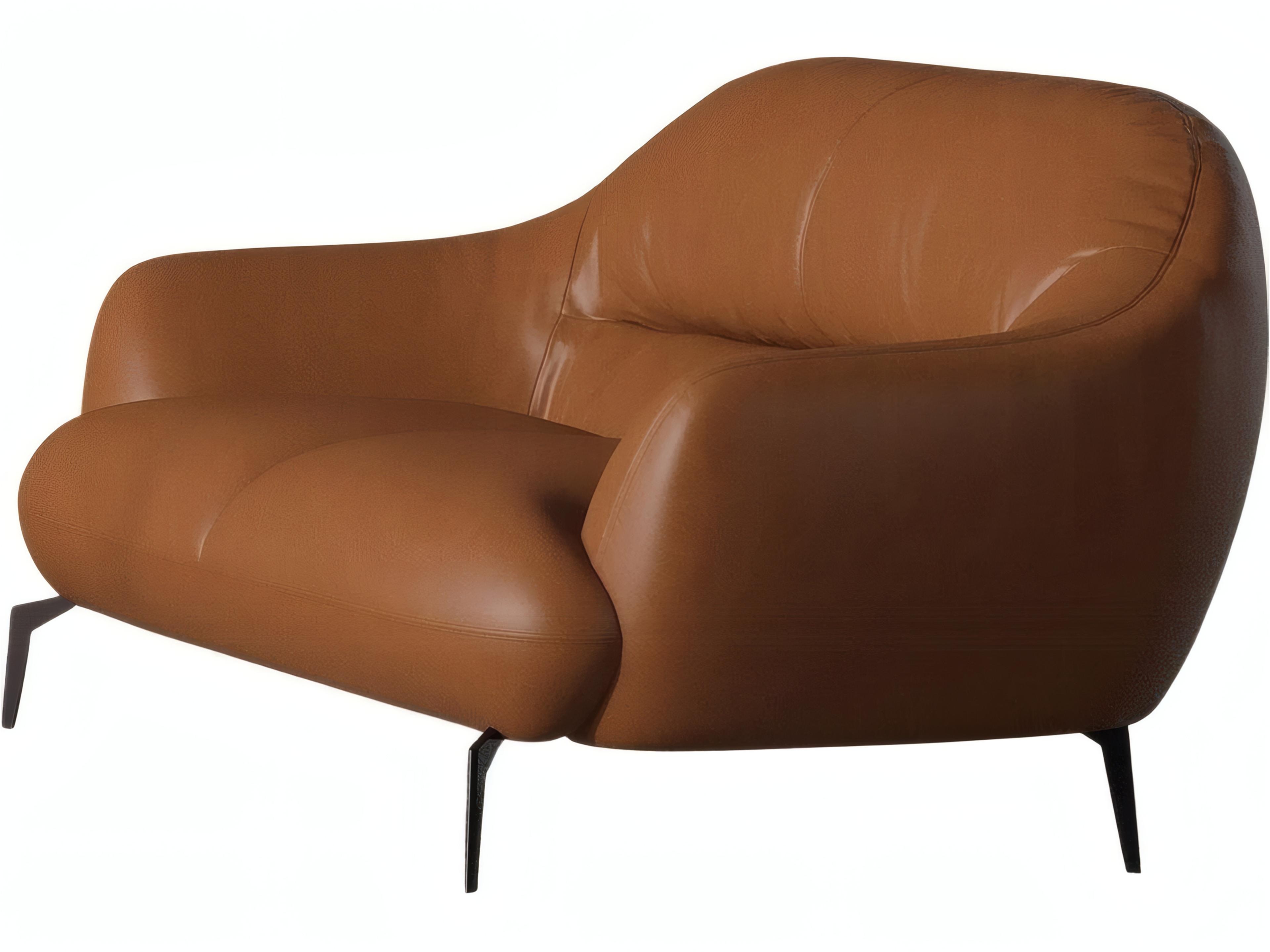 Leonia Saddle Tan Brown Leather Loveseat
