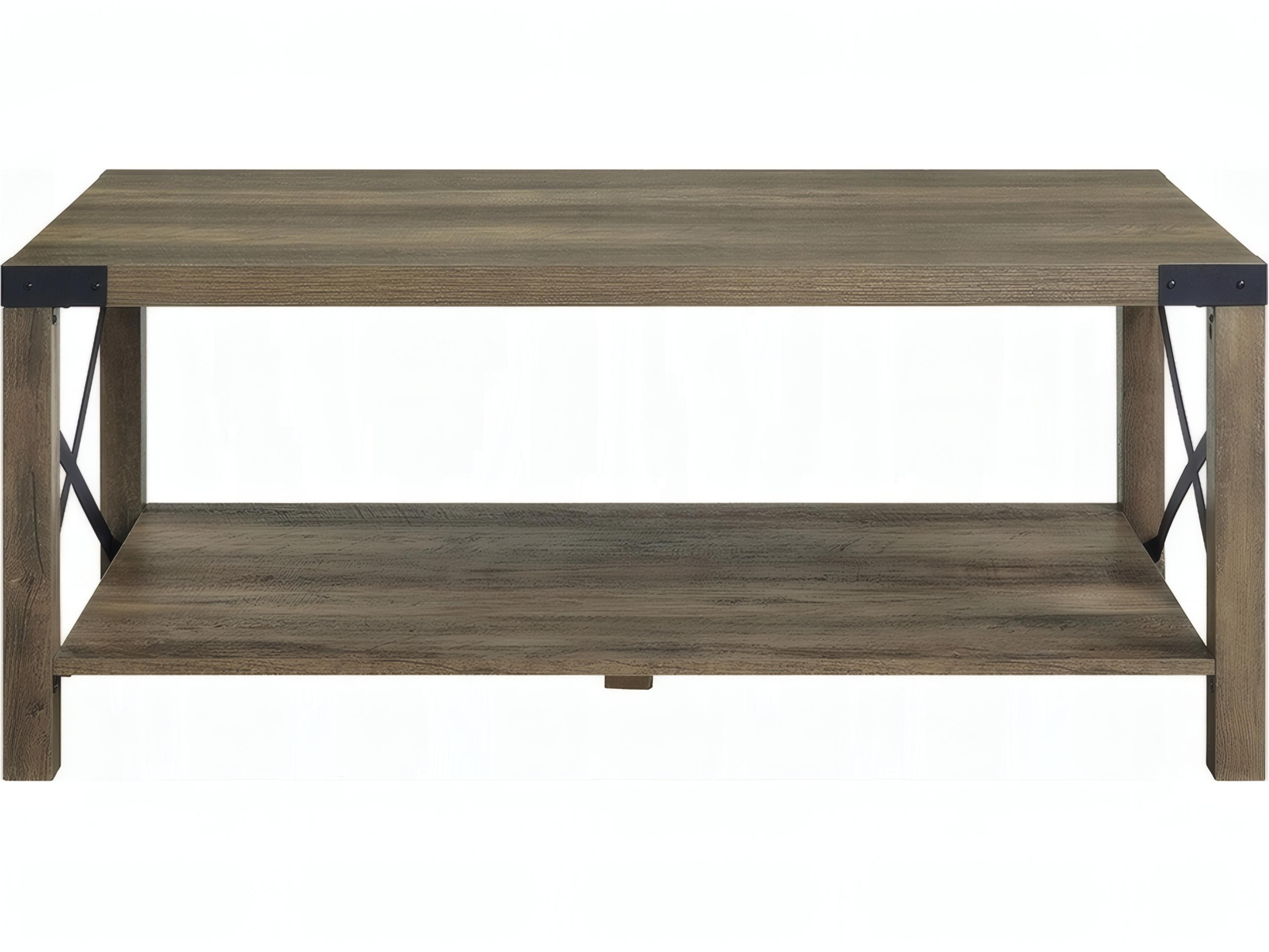 Abiram Rectangular Wood Rustic Oak Coffee Table