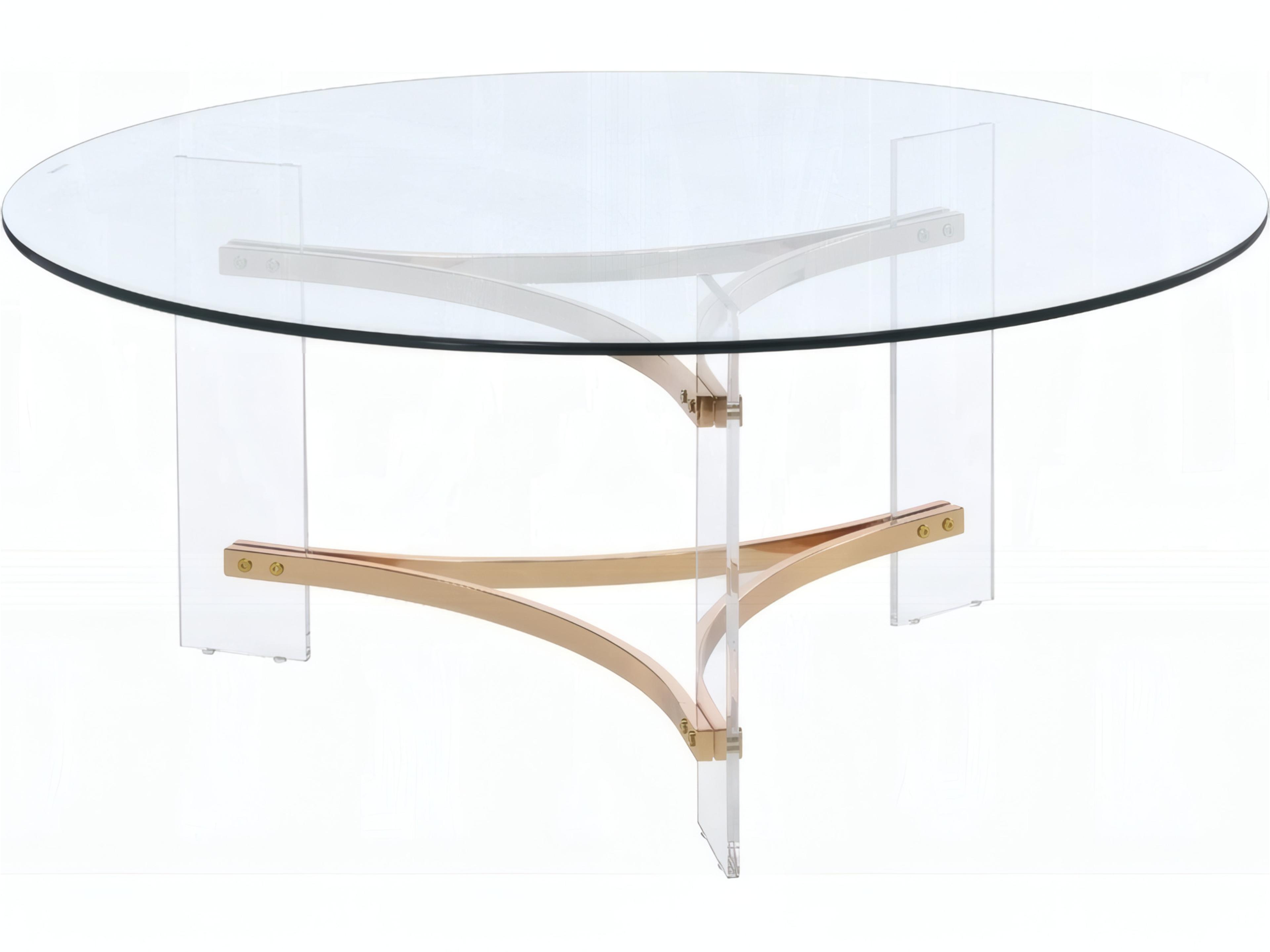Sosi Round Glass Gold Coffee Table