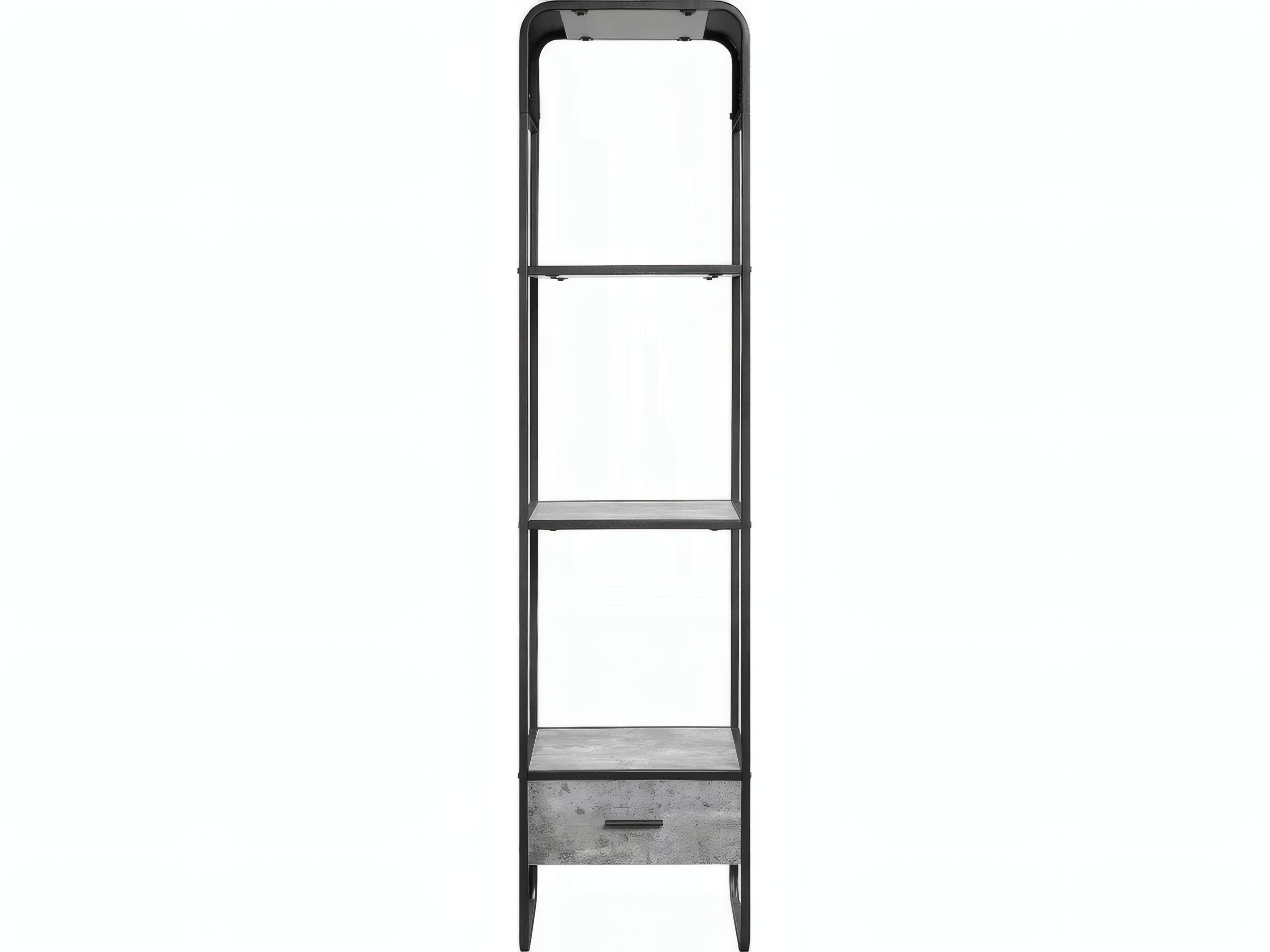 Acme Furniture Raziela 66" Concrete Gray Black Media Console