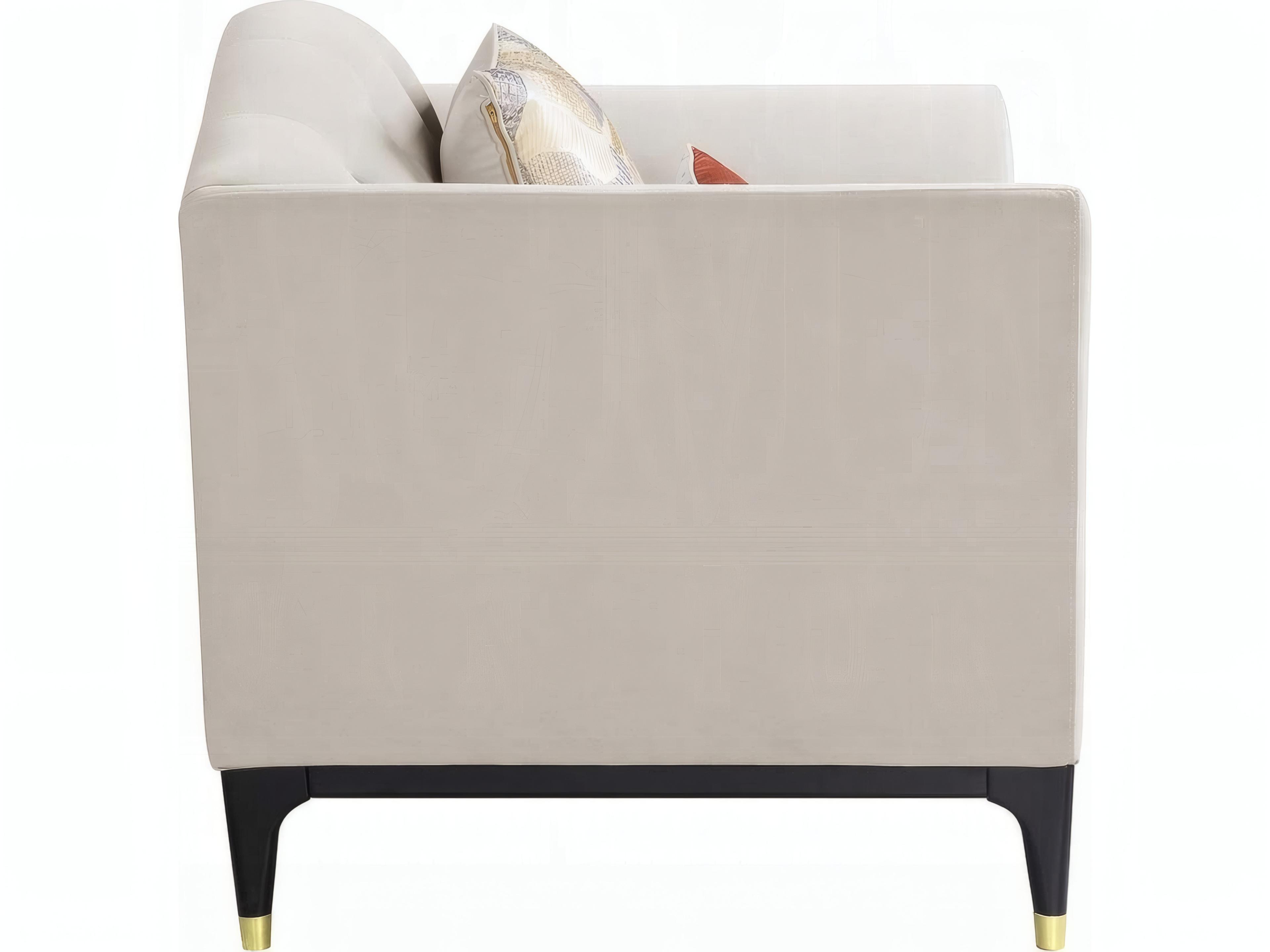 Acme Furniture Beige Velvet Accent Chair