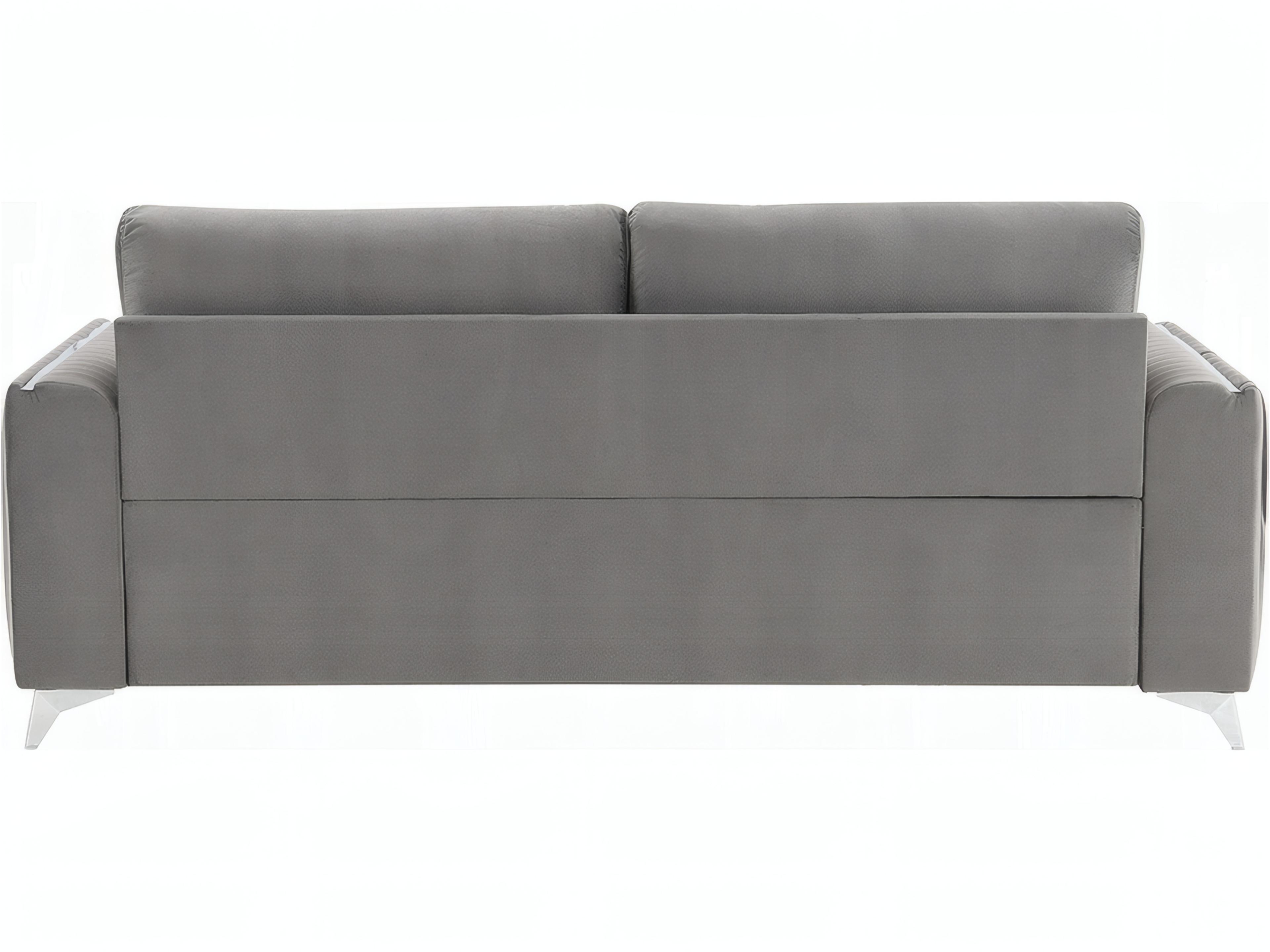 Acme Furniture Wenona Gray Velvet Upholstered Sofa