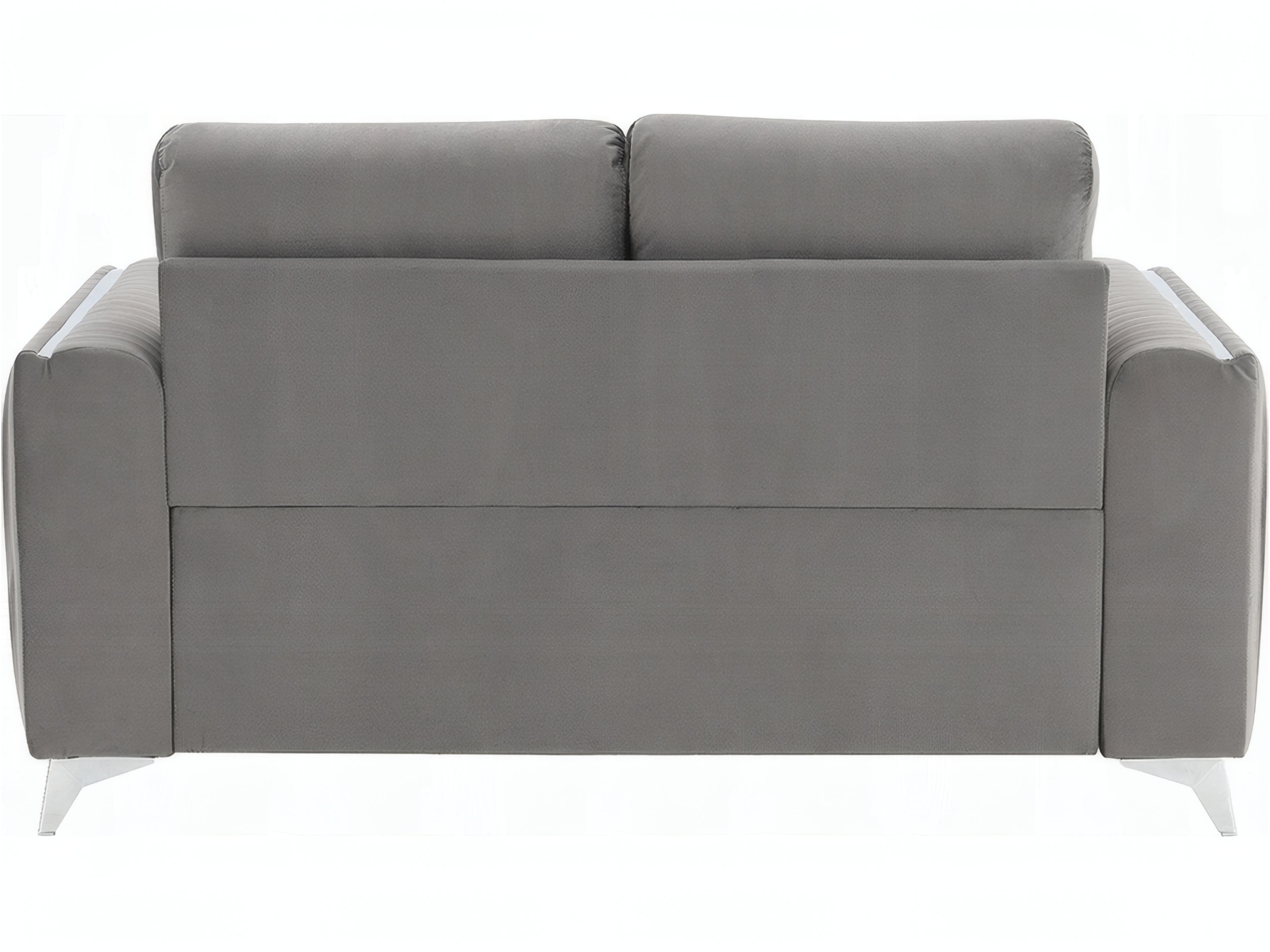 Acme Furniture Wenona Gray Velvet Upholstered Loveseat