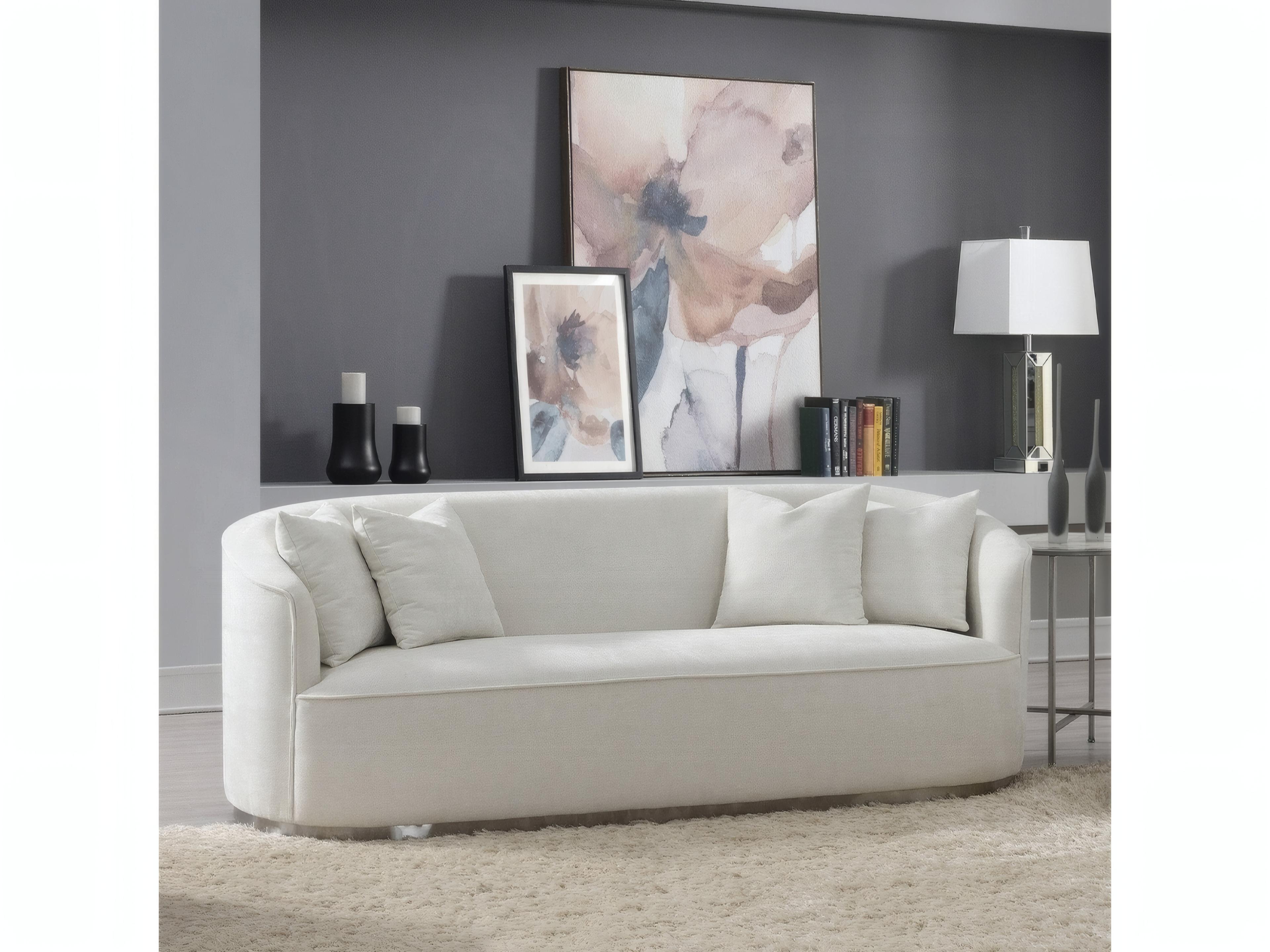 Acme Furniture Odette Beige Chenille Upholstered Sofa