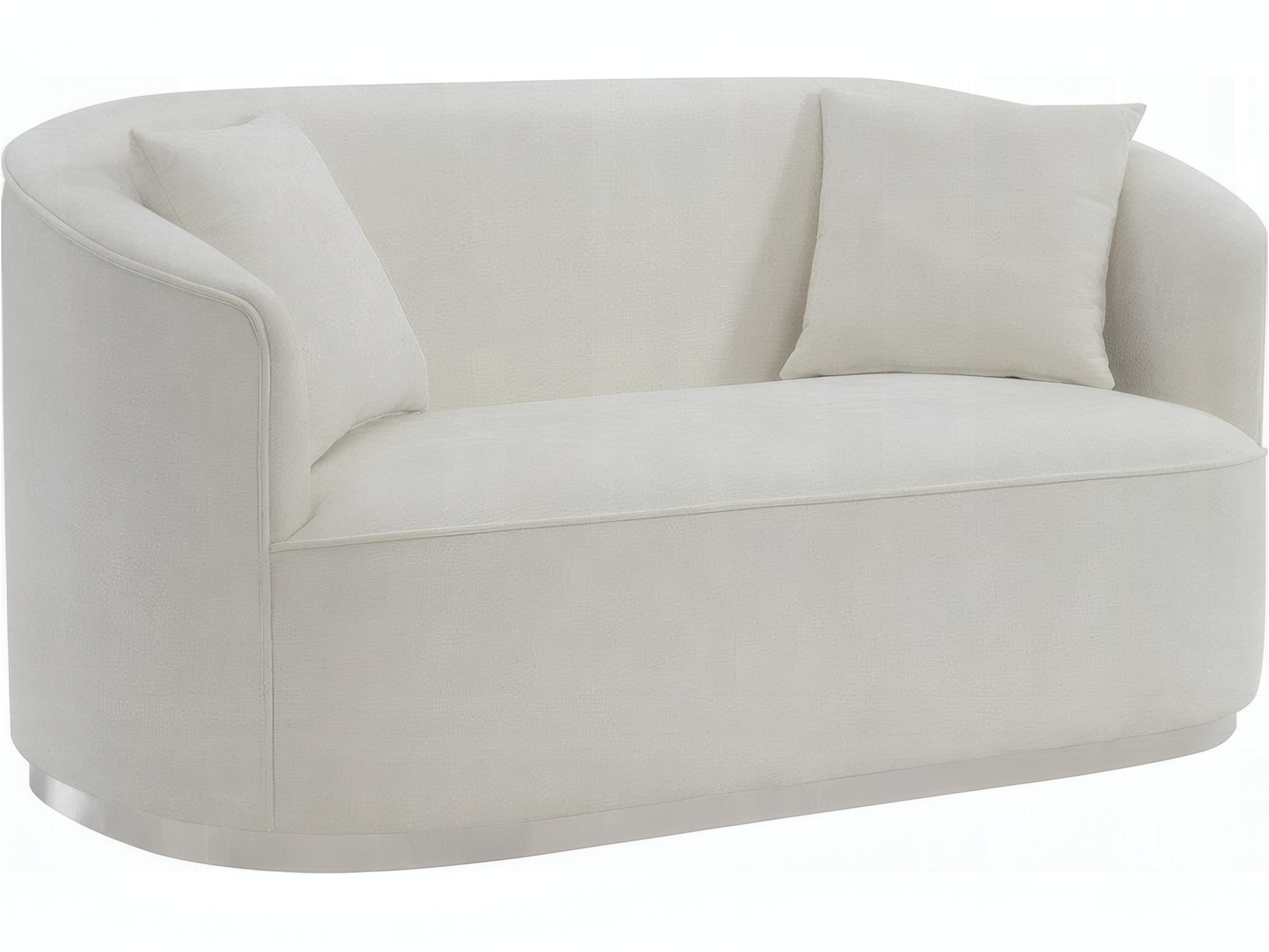 Odette Beige Chenille Upholstered Loveseat
