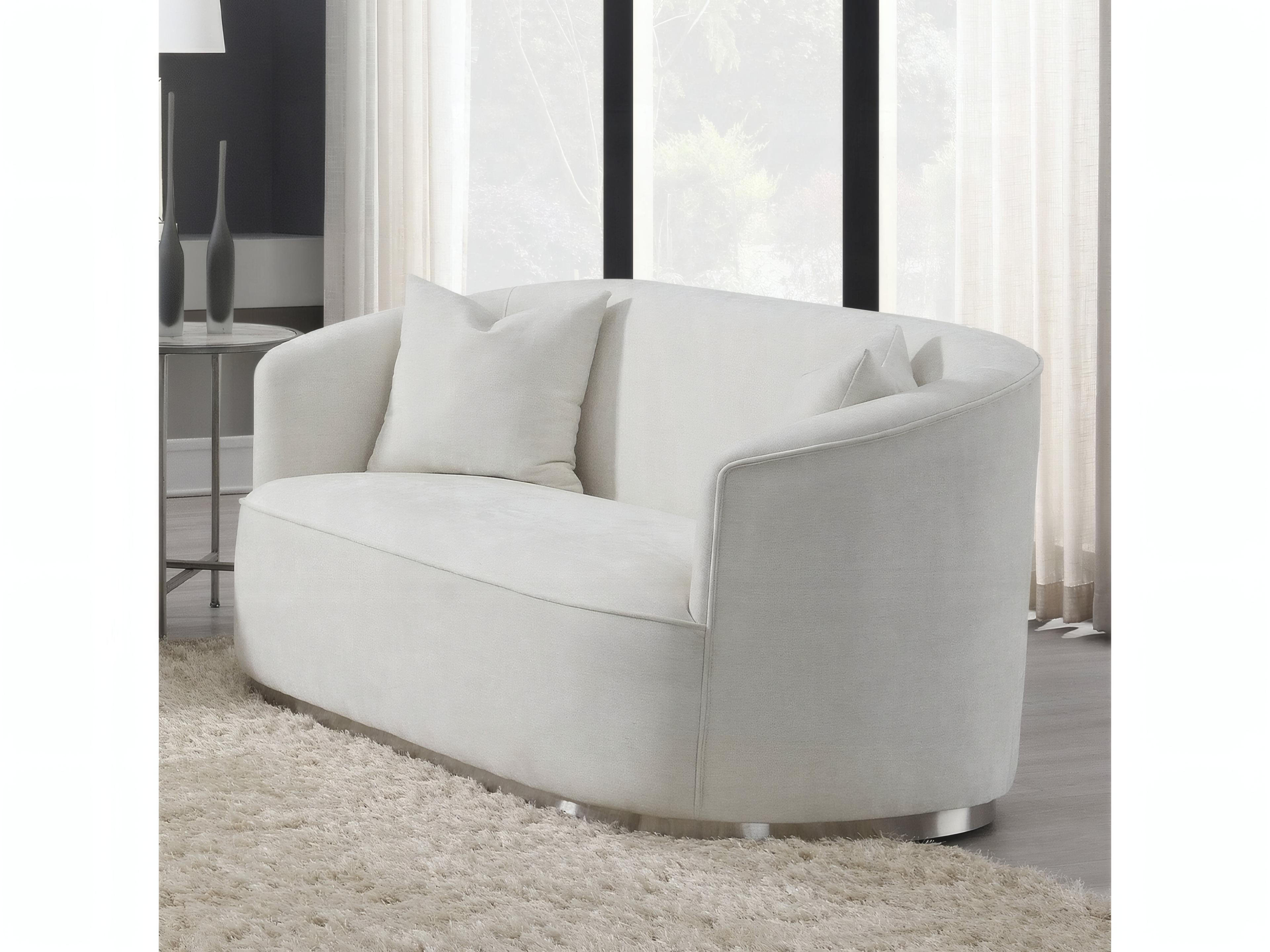 Acme Furniture Odette Beige Chenille Upholstered Loveseat