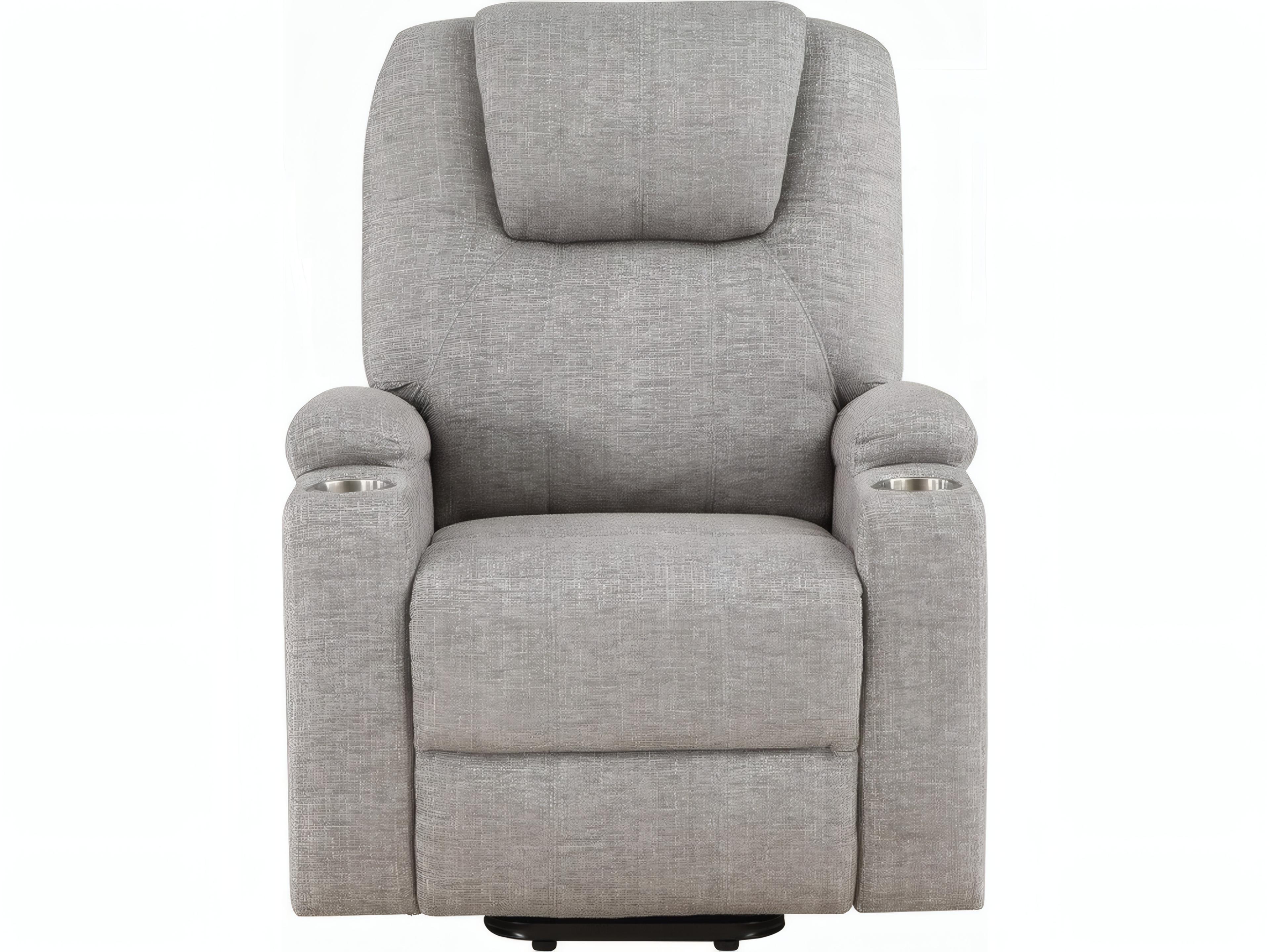 Acme Furniture Evander Light Gray Chenille Upholstered Recliner