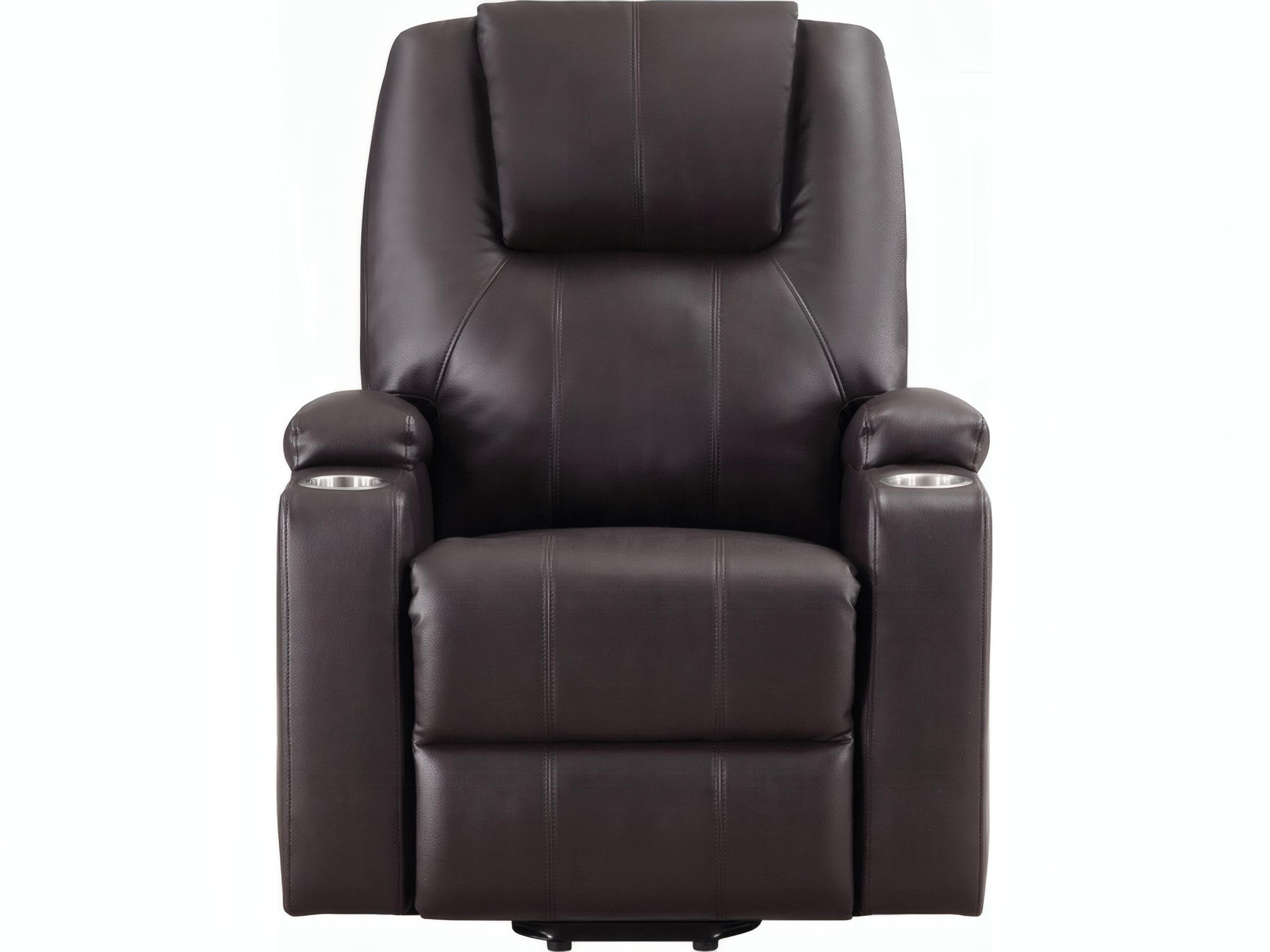 Acme Furniture Evander Brown Leather Aire Faux Recliner