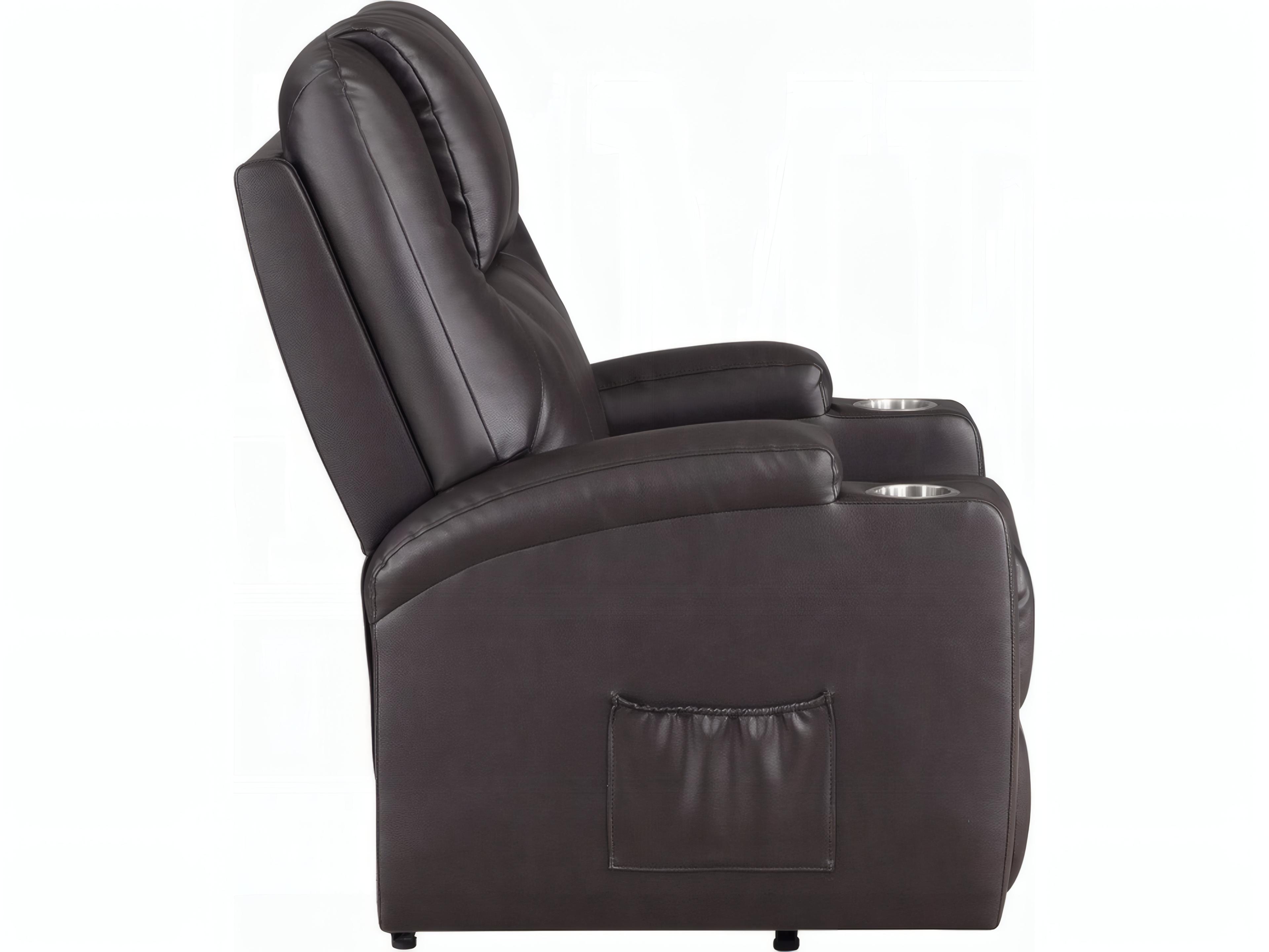 Acme Furniture Evander Brown Leather Aire Faux Recliner