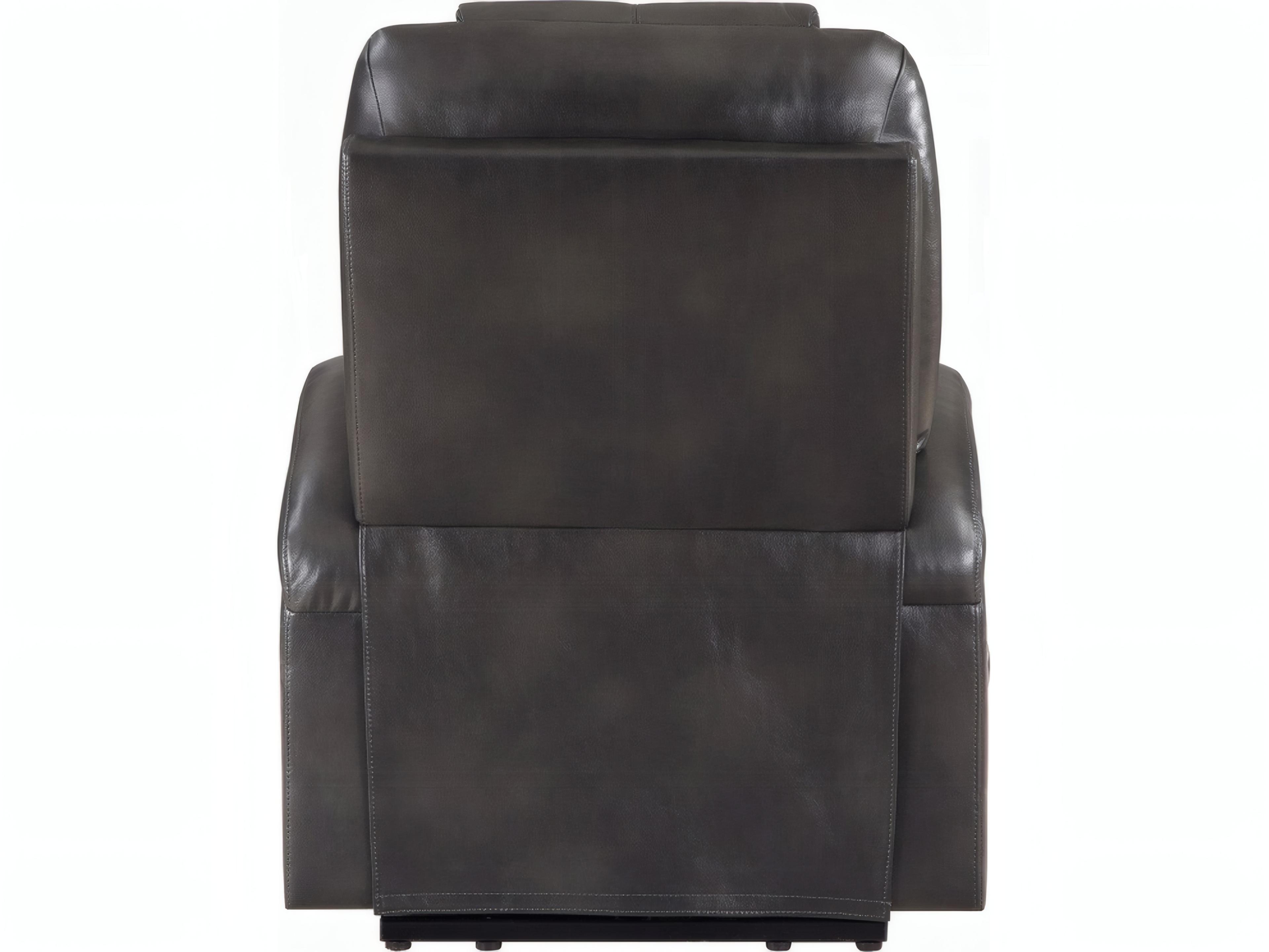Acme Furniture Evander Gunmetal Leather Aire Gray Faux Recliner