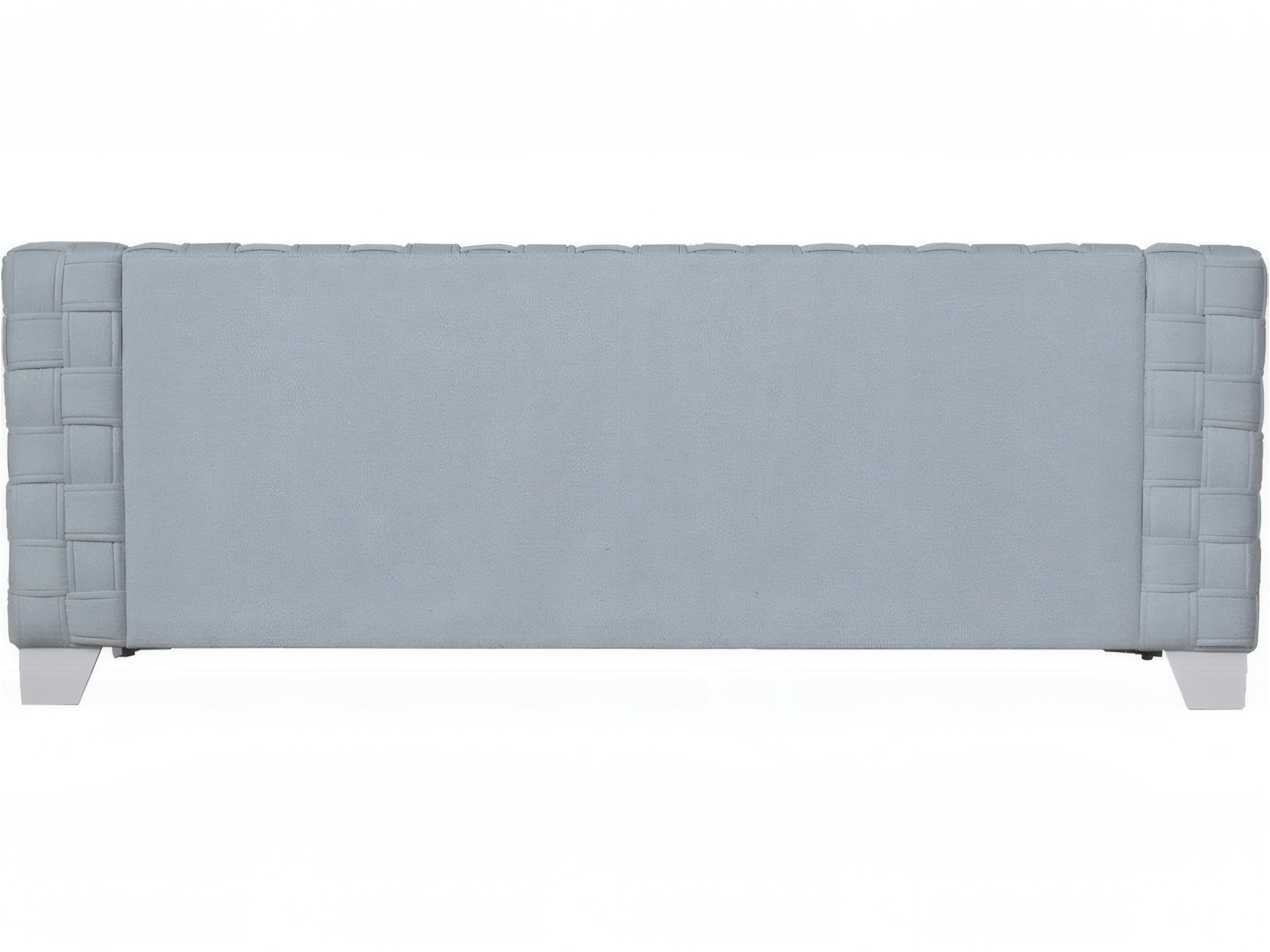 Acme Furniture Saree Light Teal Chenille White Blue Upholstered Sofa