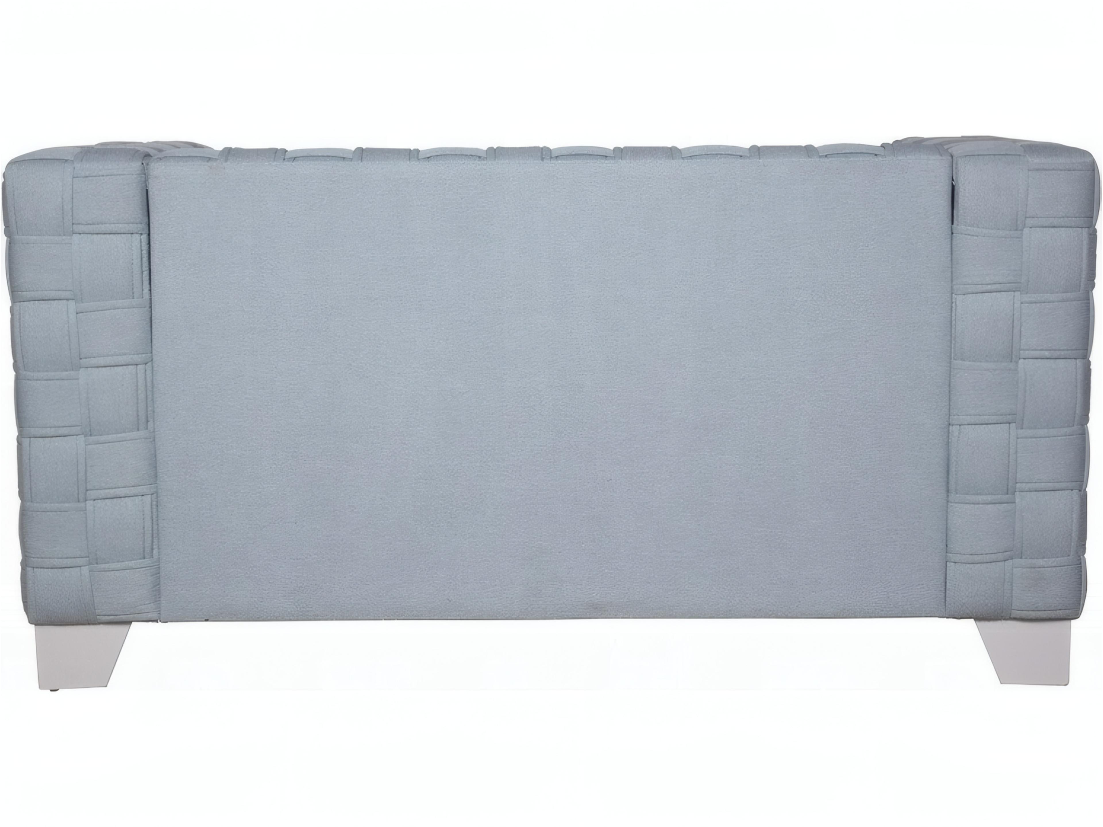 Acme Furniture Saree Light Teal Chenille White Blue Upholstered Loveseat