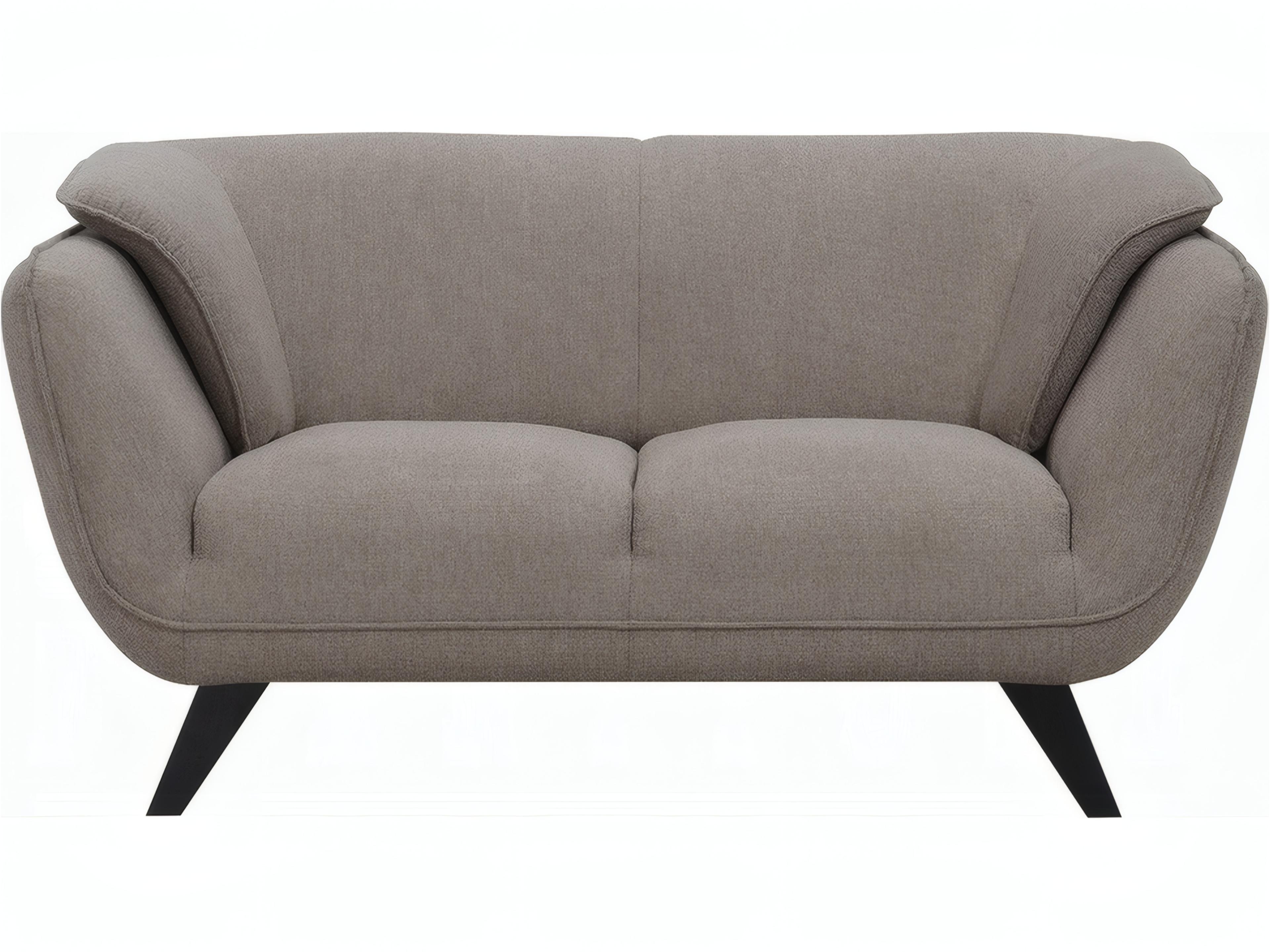 Acme Furniture Nayeli Brown Linen Gray Upholstered Loveseat