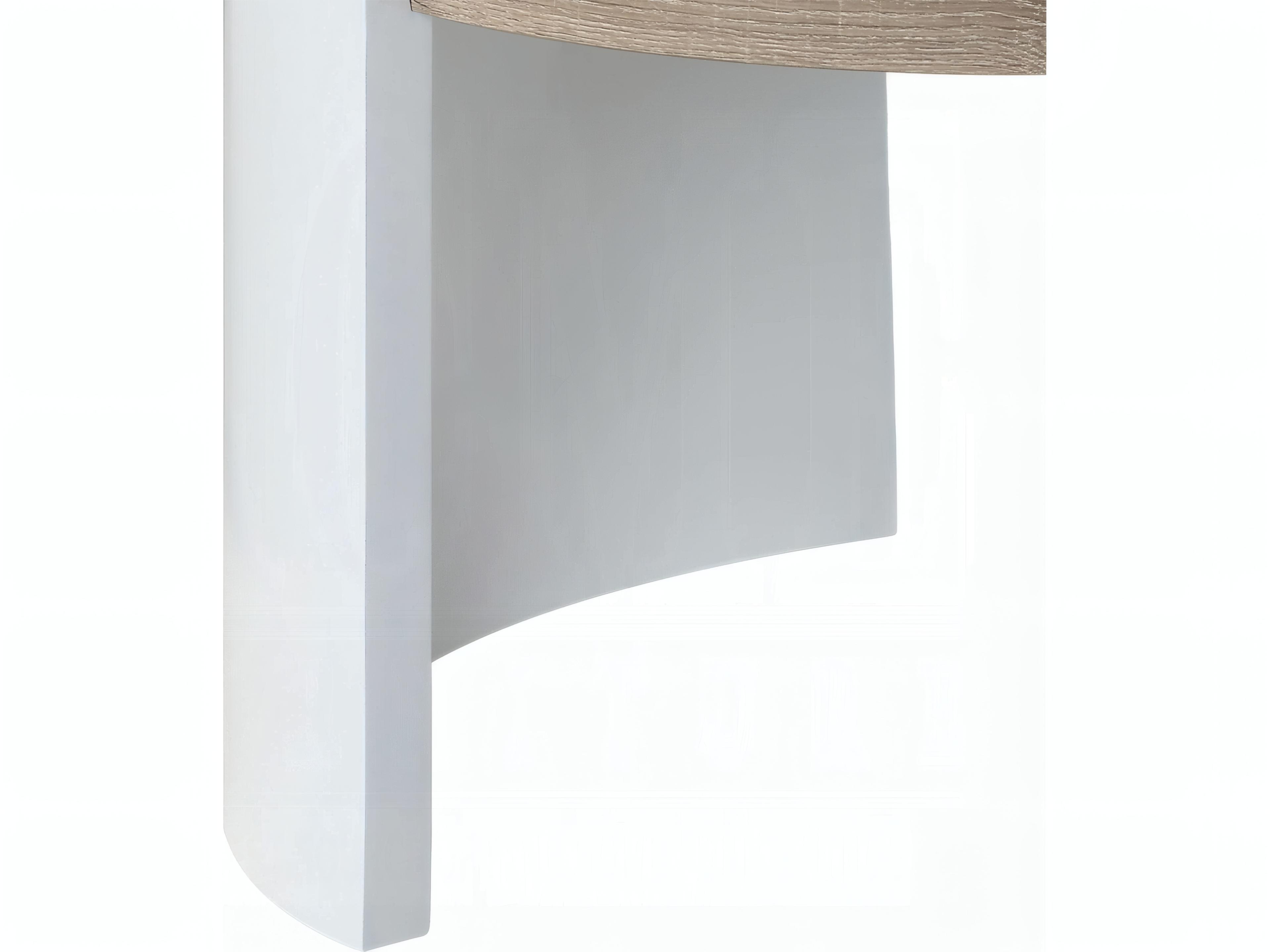 Acme Furniture Zoma Round Wood White High Gloss Oak Coffee Table