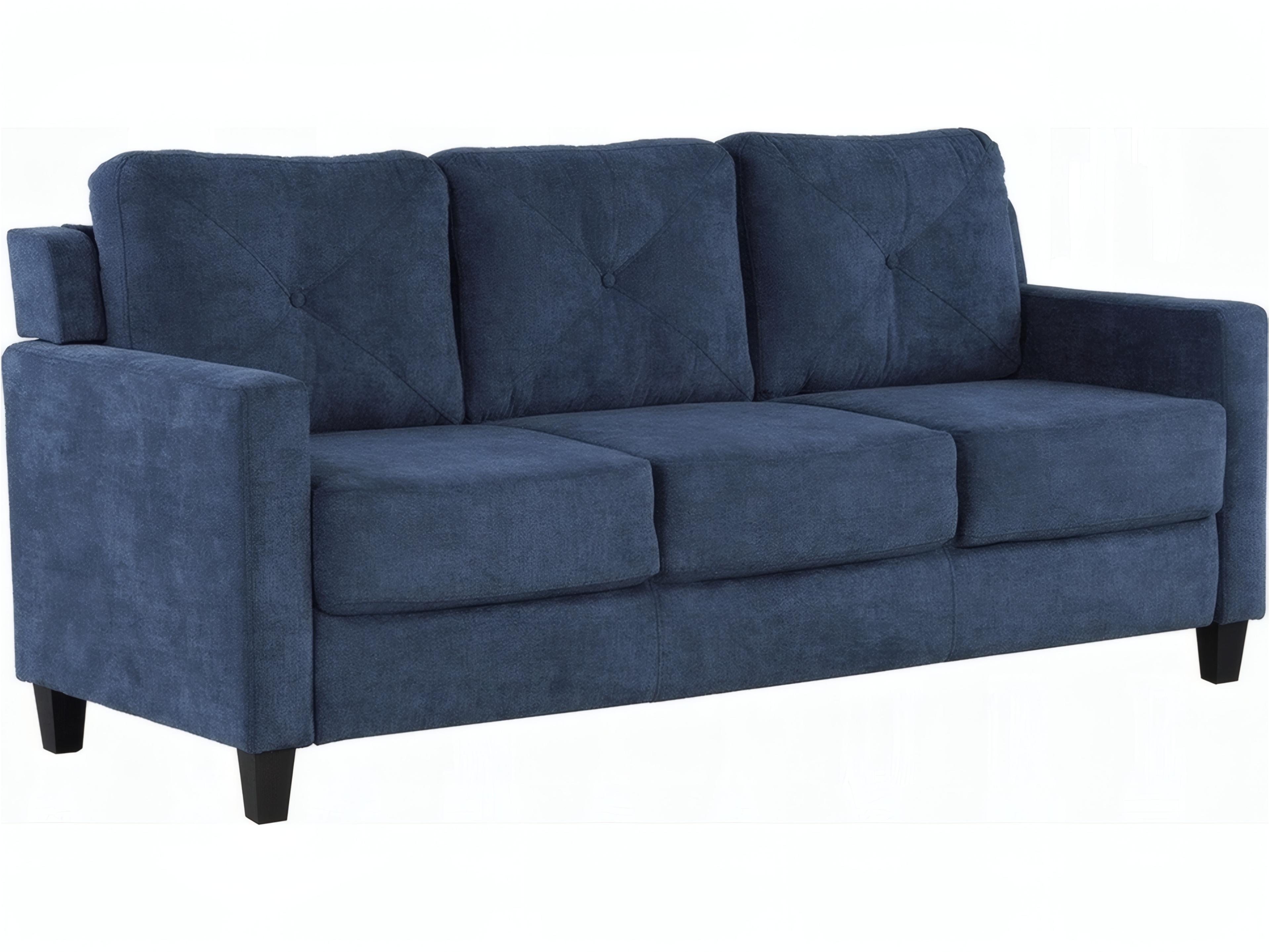 Horatio Navy Chenille Blue Upholstered Sofa