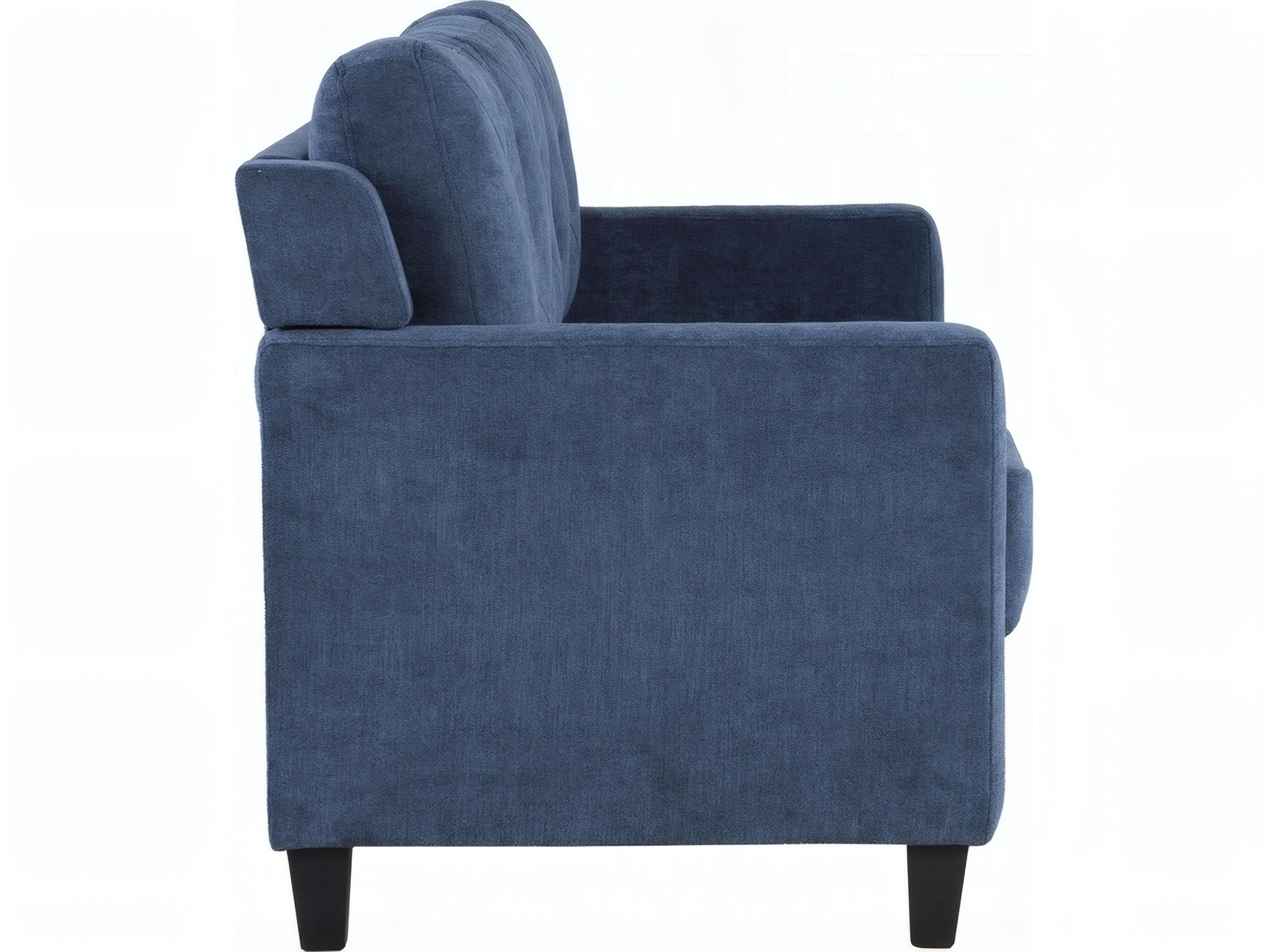 Acme Furniture Horatio Navy Chenille Blue Upholstered Sofa