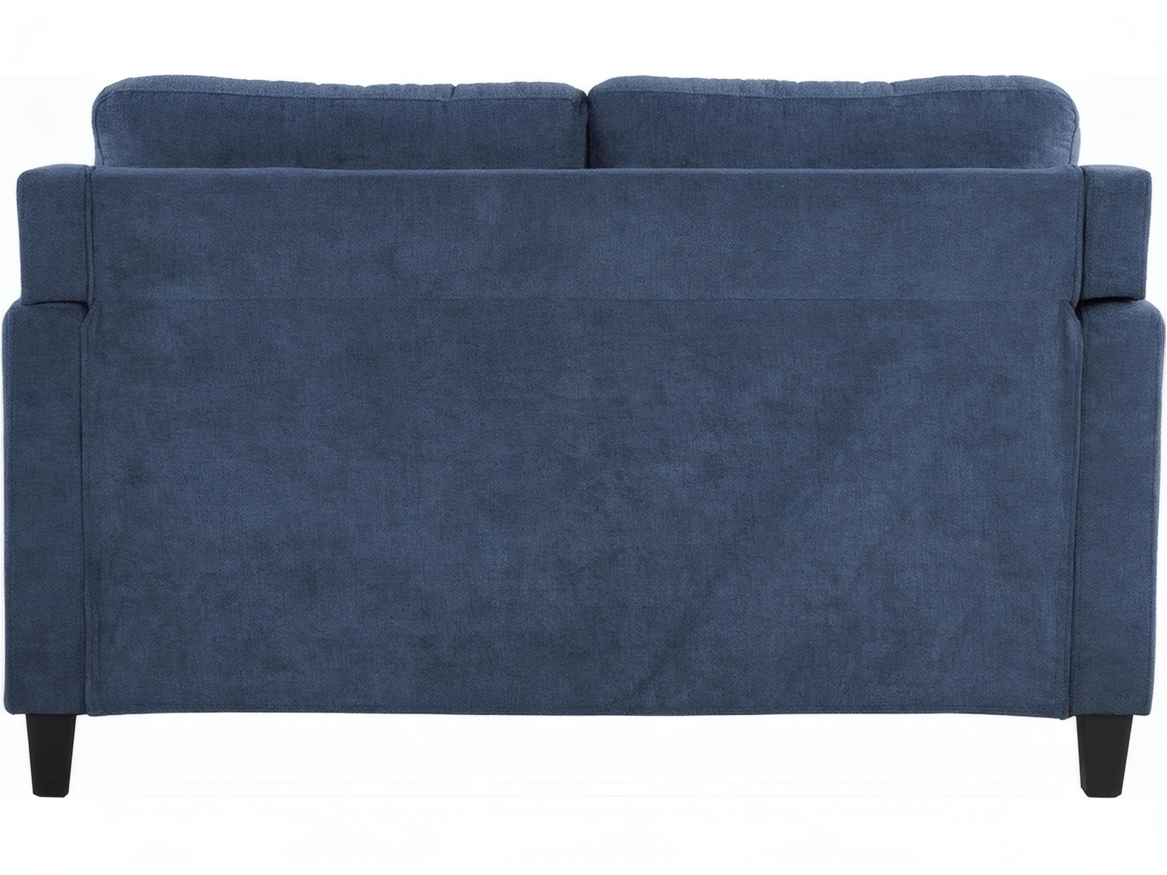 Acme Furniture Horatio Navy Chenille Blue Upholstered Loveseat