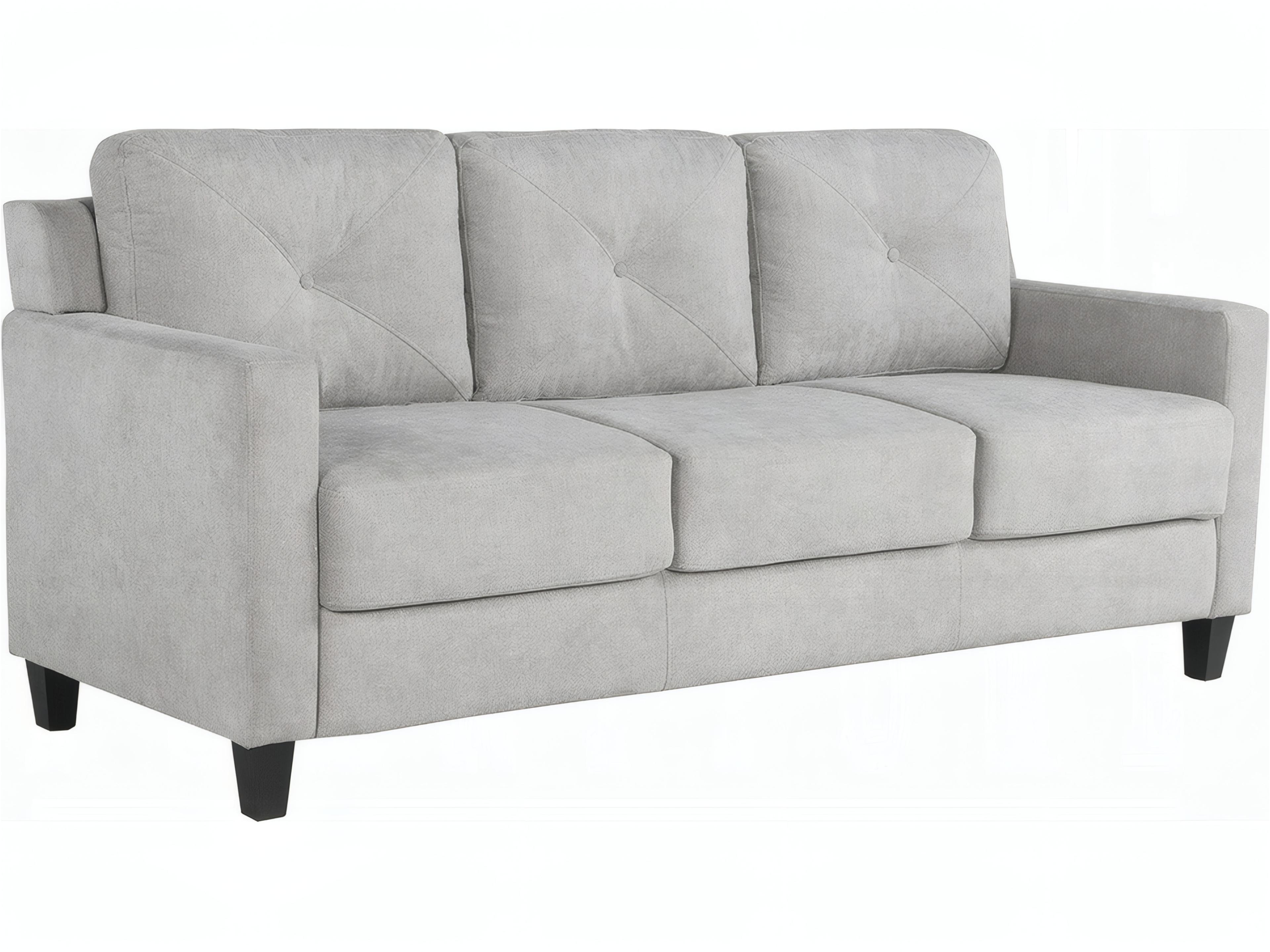 Horatio Taupe Chenille Beige Upholstered Sofa