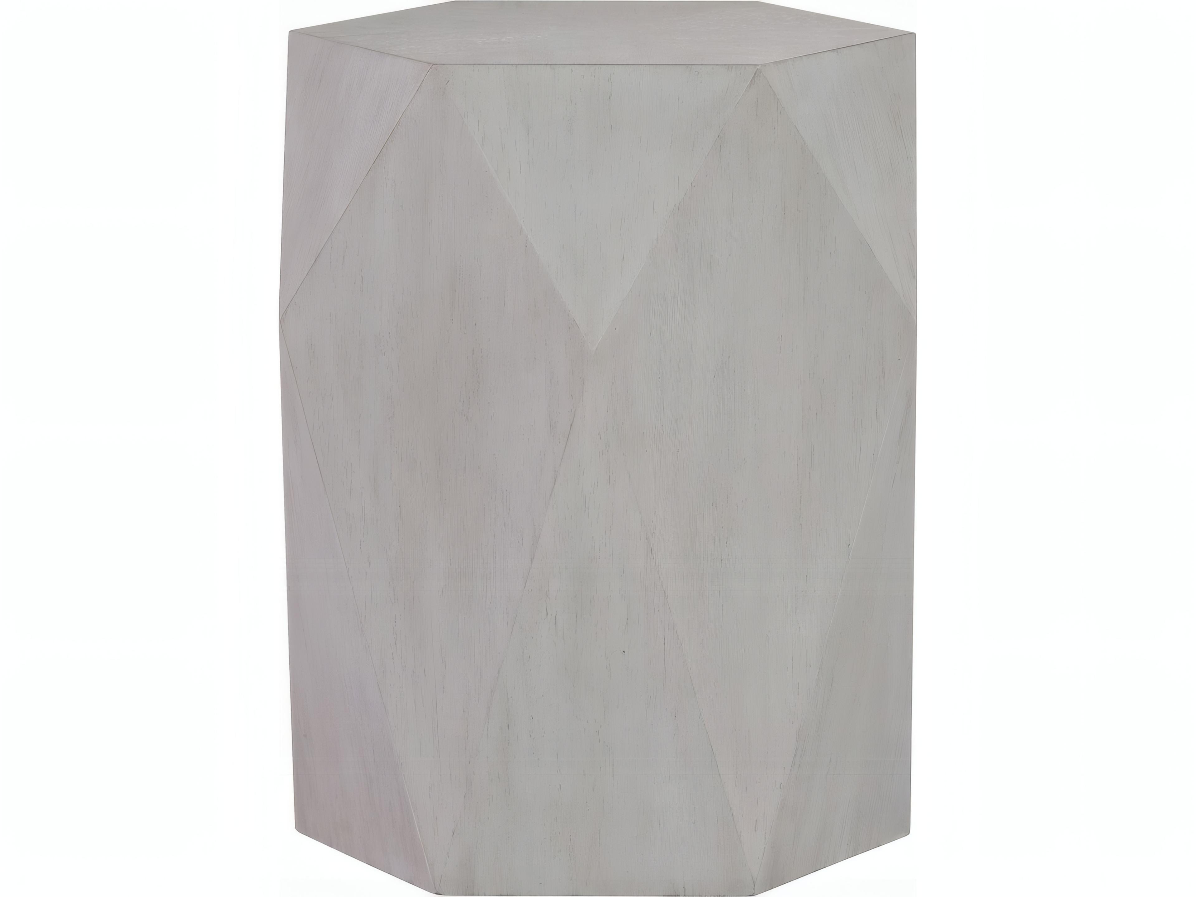 Hanniel End Table White Finish Diamond Shape