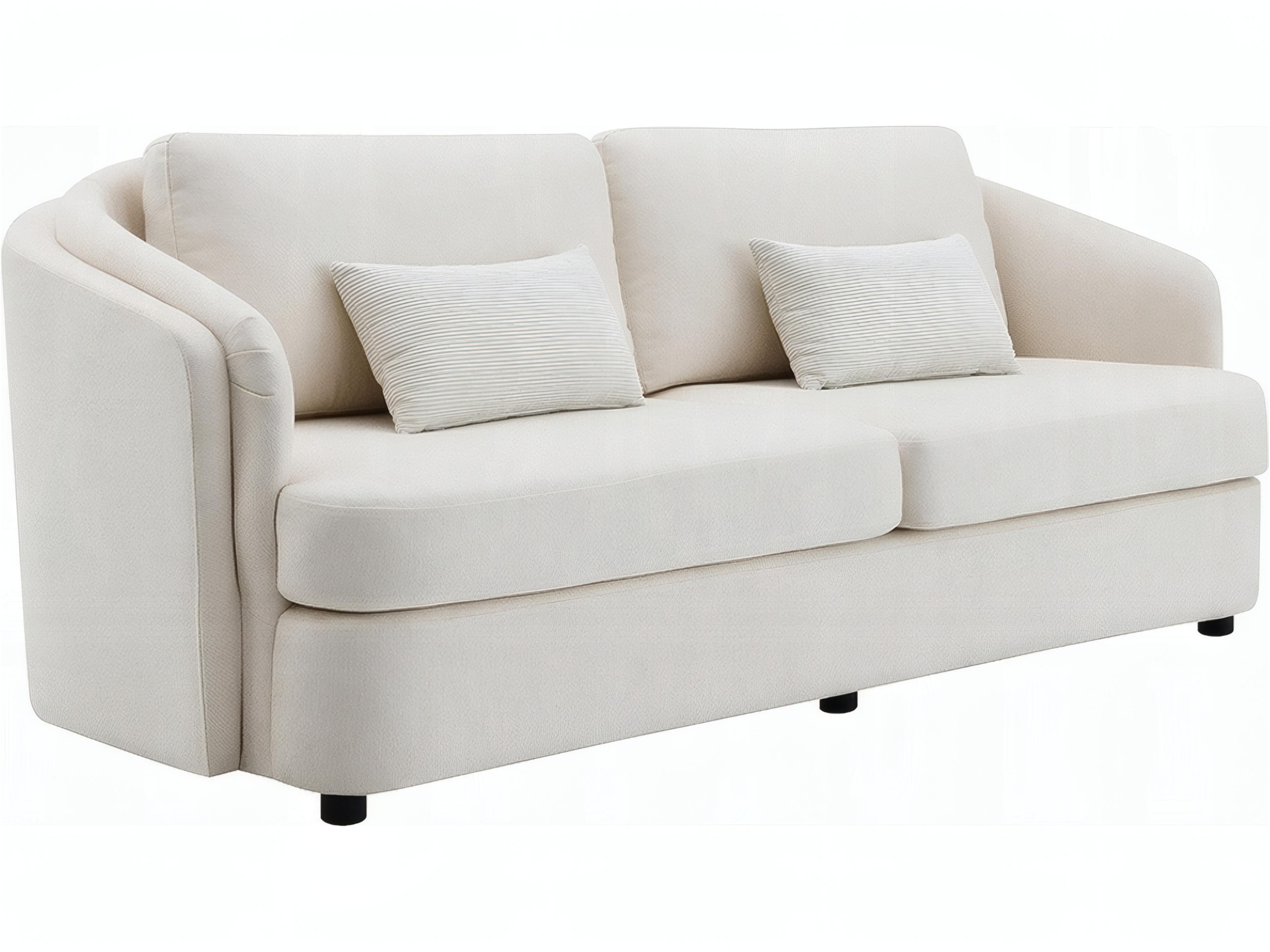 Mariko Beige Linen Upholstered Sofa