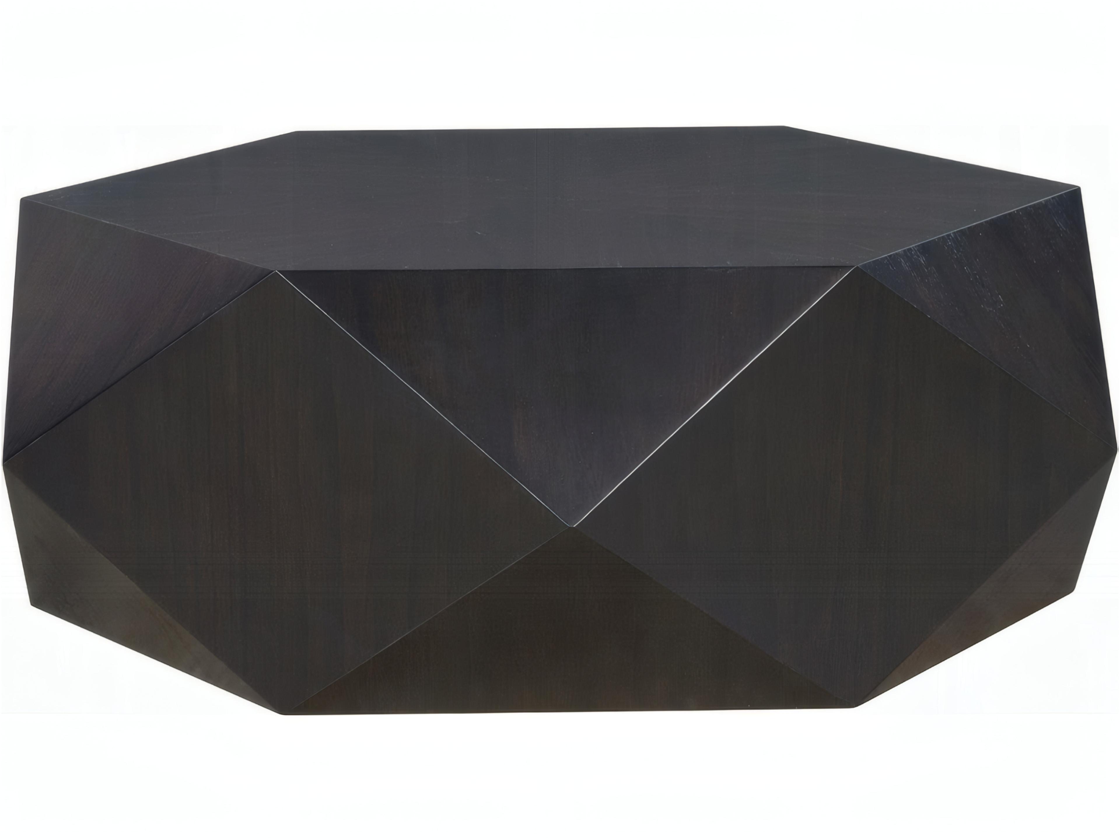 Hanniel Hexagon Wood Black Coffee Table