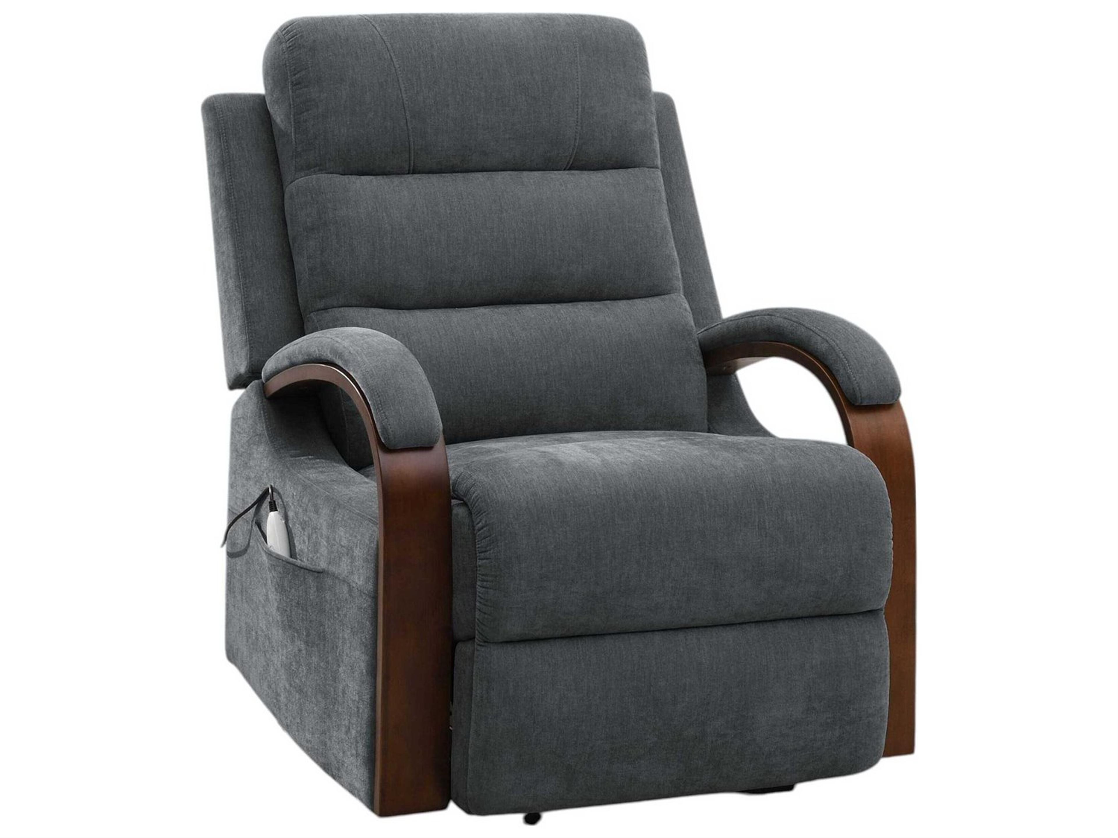 Kayla Gray Chenille Upholstered Recliner